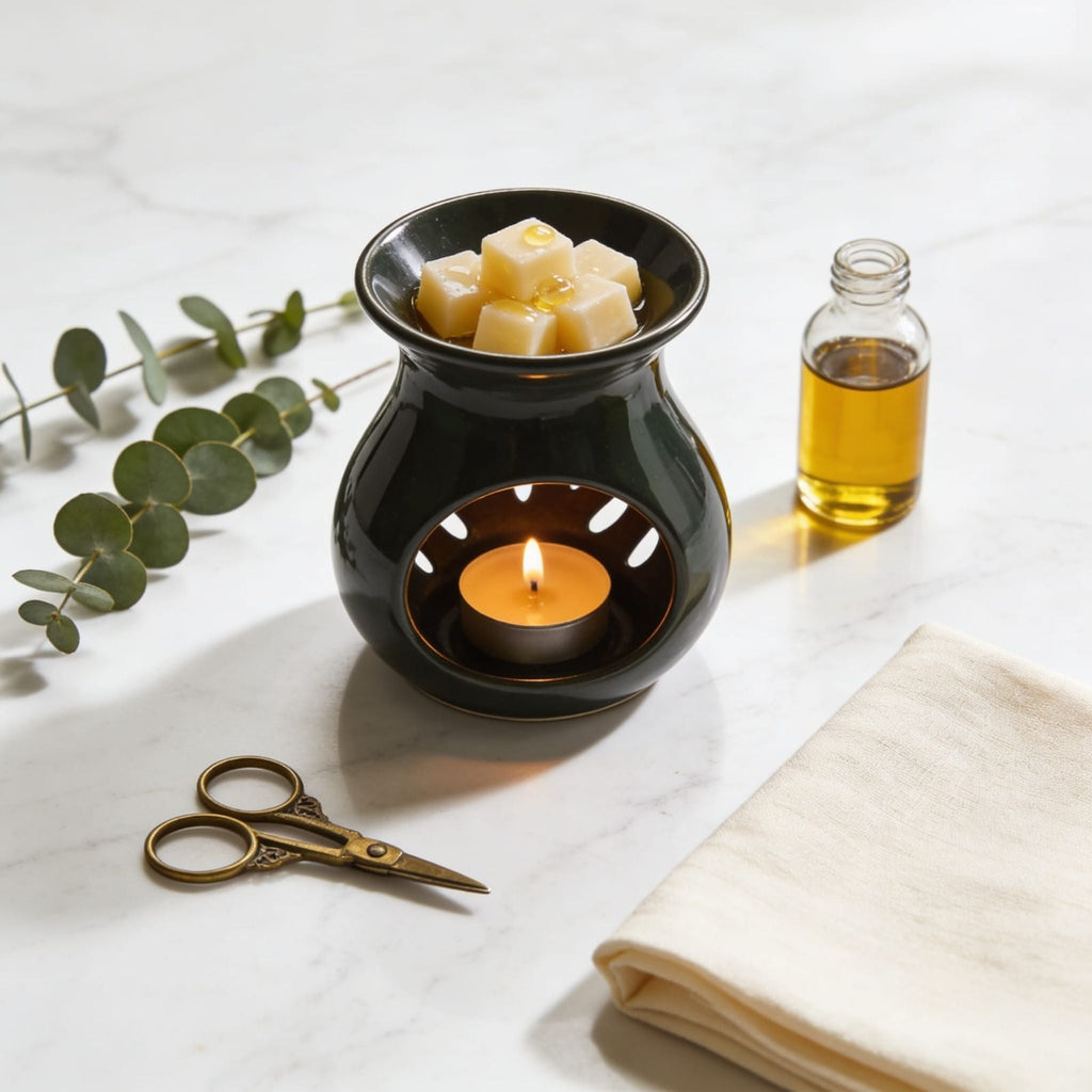 Charcoal Black Colour Ceramic Diffuser by Suryatra