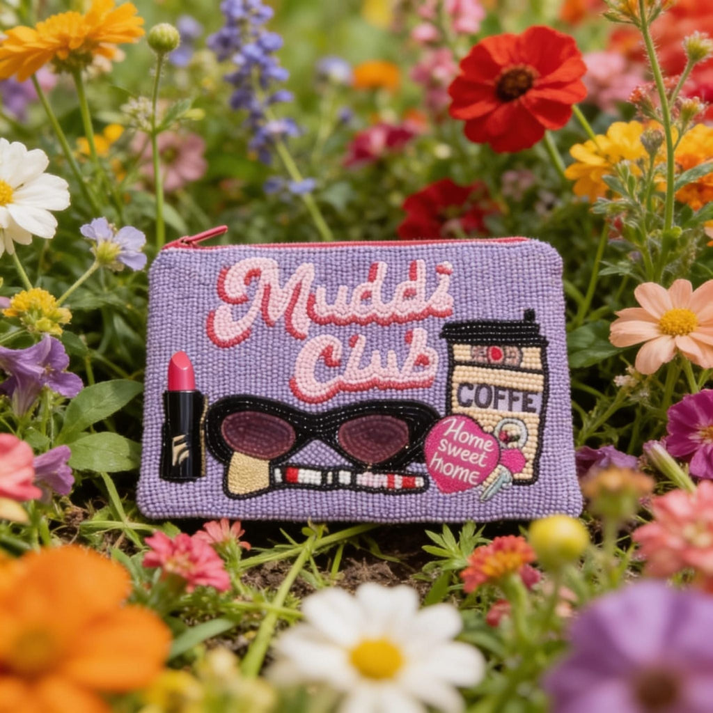 Muddi Club Beaded Vanity Pouch by Suryatra