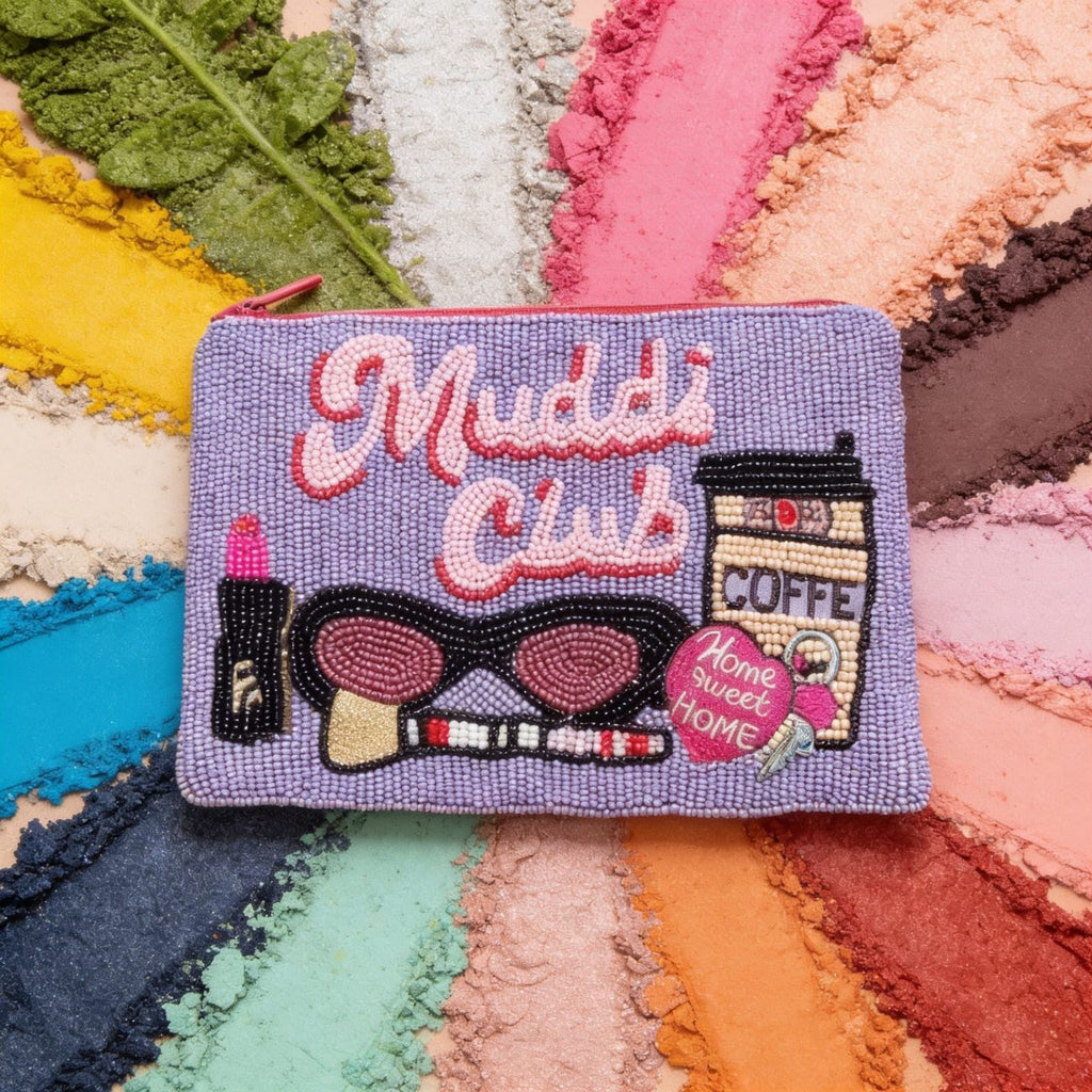 Muddi Club Beaded Vanity Pouch by Suryatra