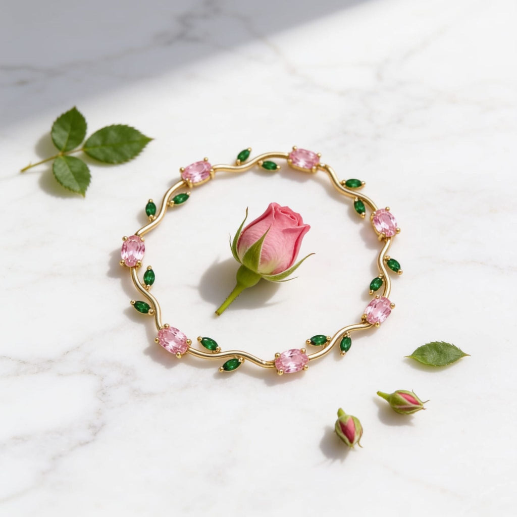 Enchanted Blossom Gemstone Bracelet by Suryatra