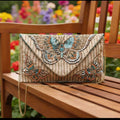 Mariposa Sequin Envelope Sling Bag by Suryatra