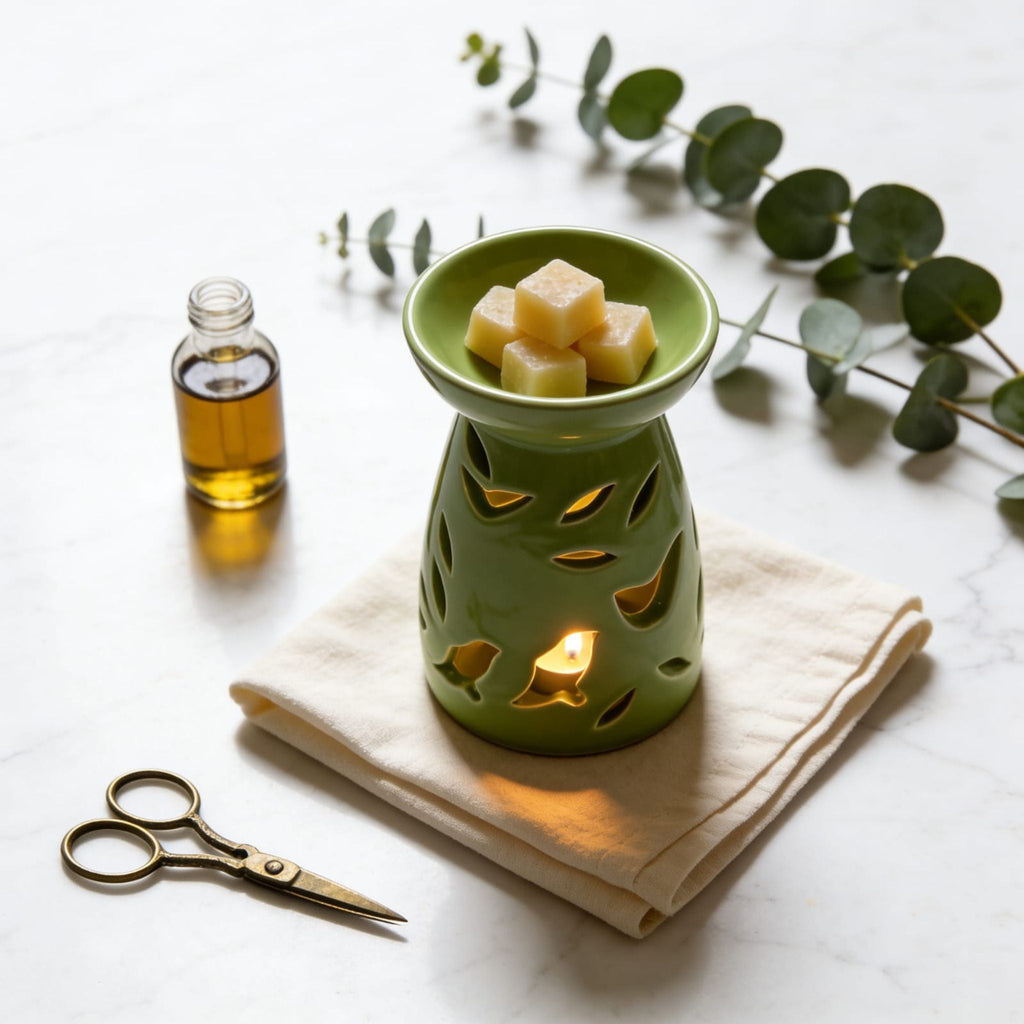 Herbal Green Colour Ceramic Diffuser by Suryatra