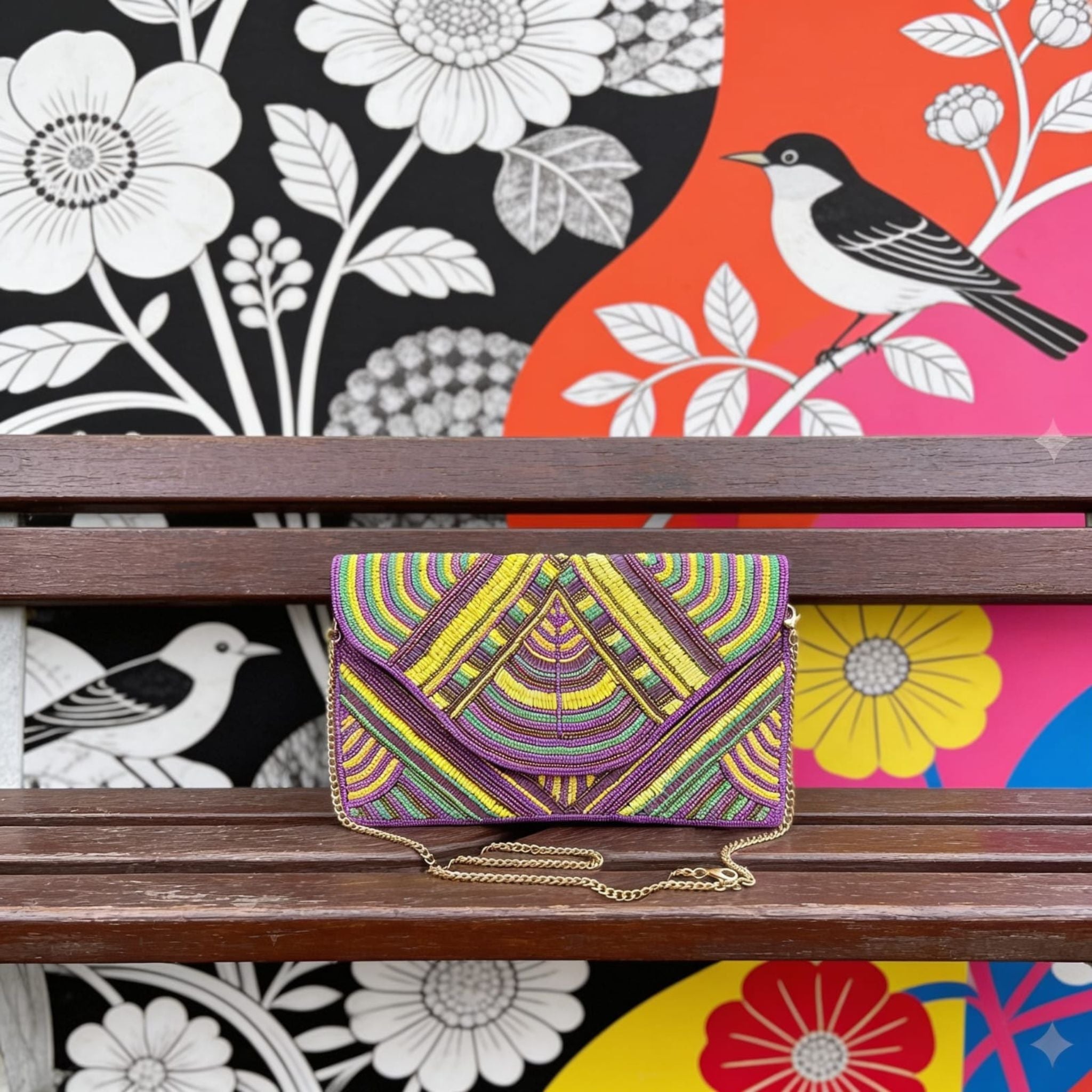 Prism Arc Geometric Envelope Sling Bag by Suryatra