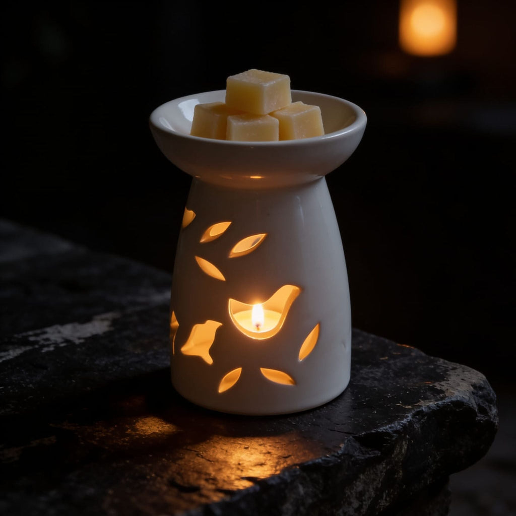 Soft Cream White Colour Ceramic Diffuser by Suryatra