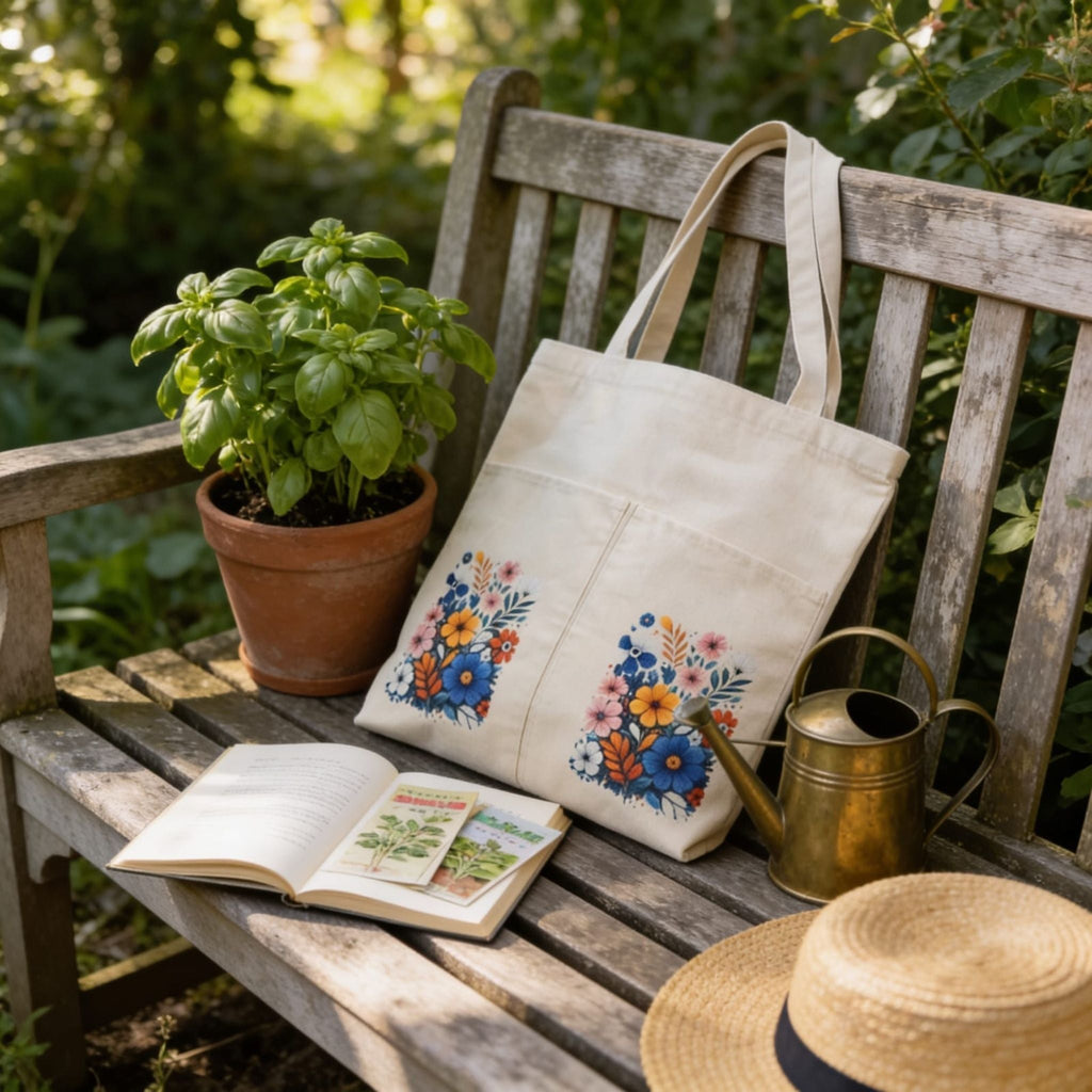 Wildflower Bouquet Canvas Tote Bag by Suryatra
