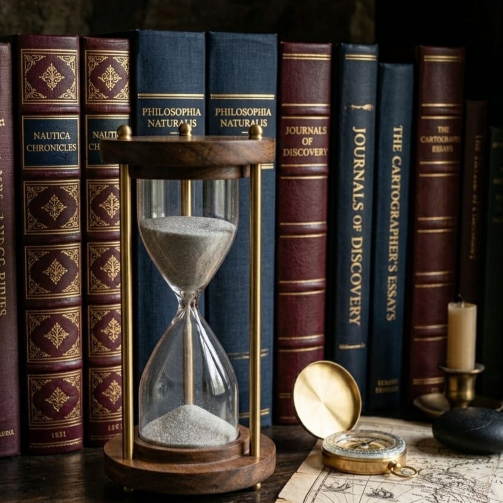 Vintage Wooden Hourglass by Suryatra