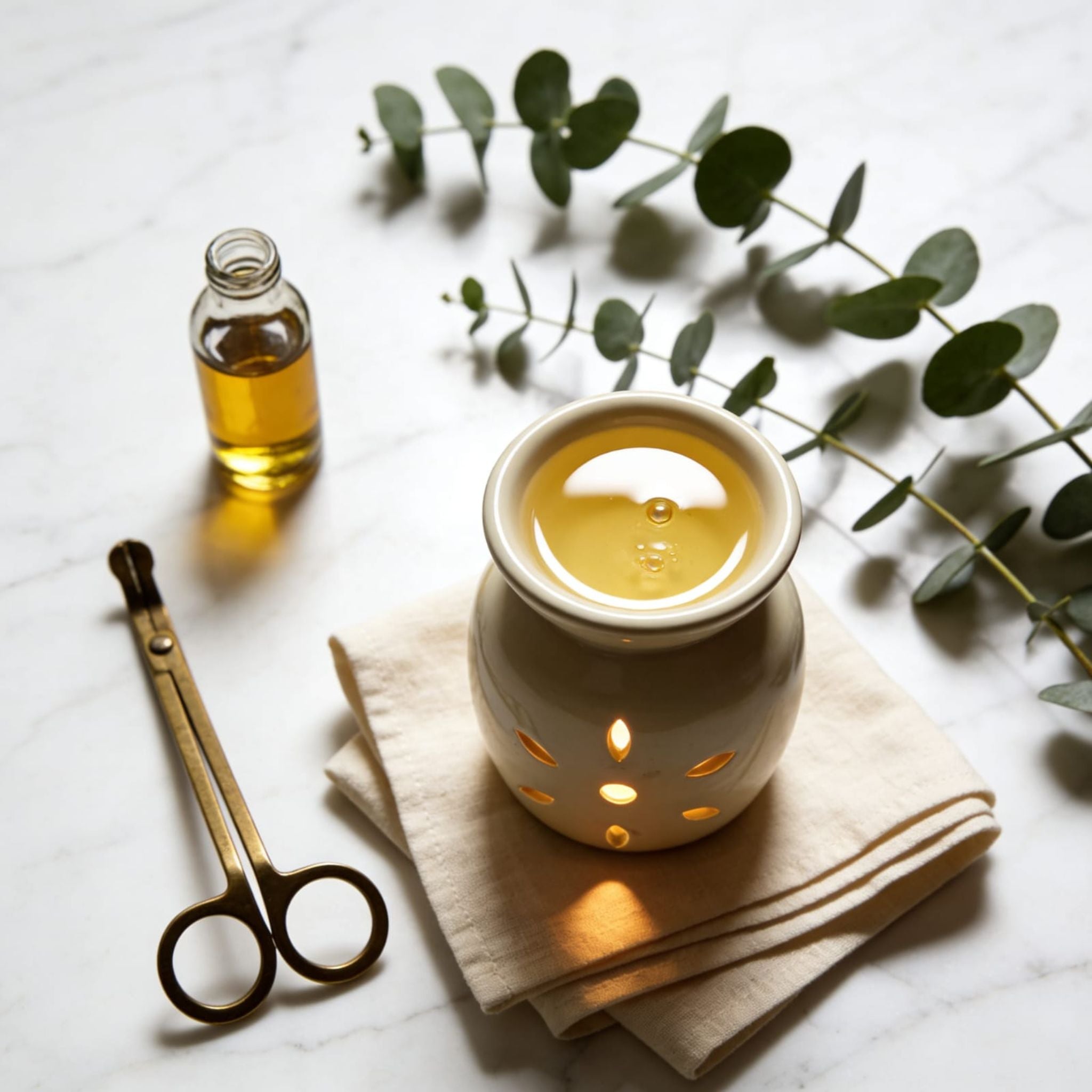 Off-White Colour Ceramic Diffuser by Suryatra
