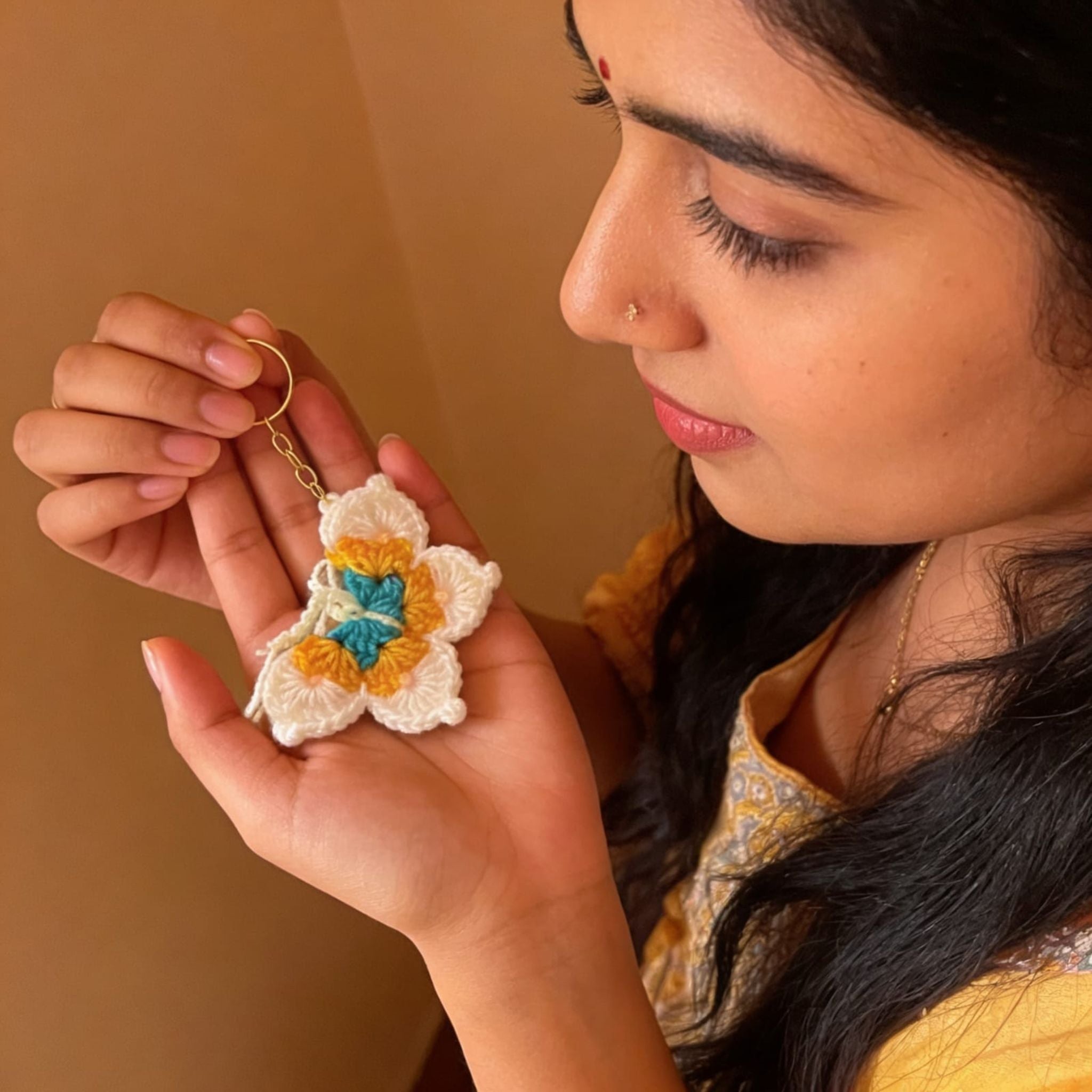 Sunflutter Crochet Butterfly Keychain (Sky Blue) by Suryatra