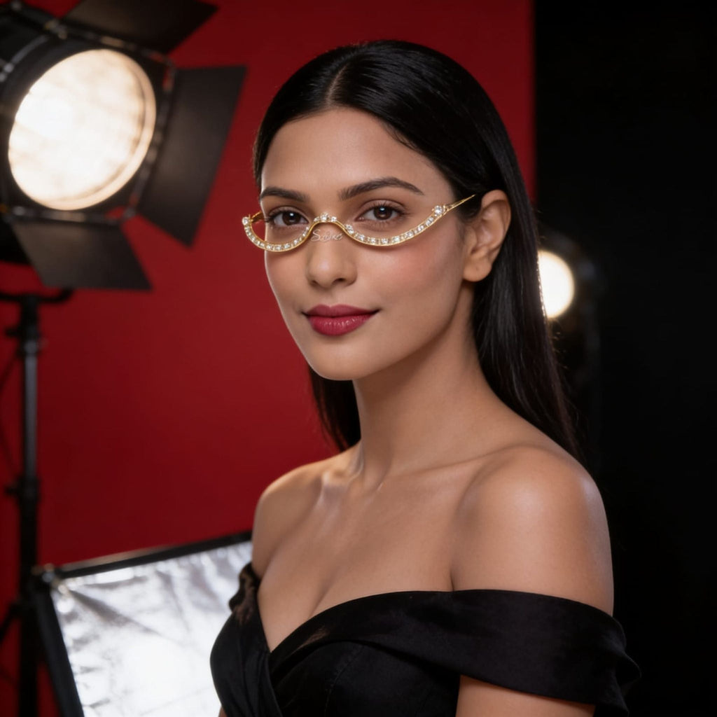 Seraphina Luxe Crystal Facelets Nose Frame by Suryatra
