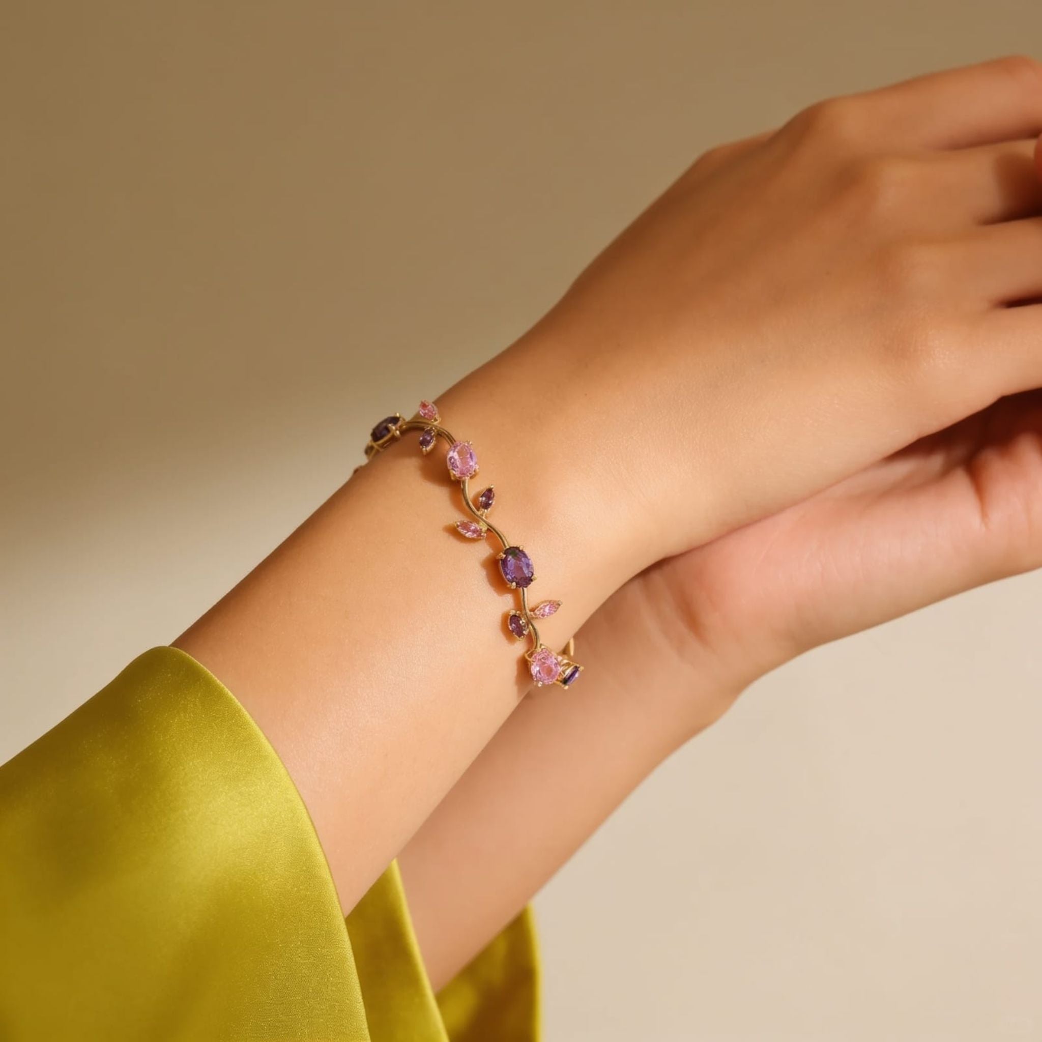 Orchid Dream Amethyst Bracelet by Suryatra