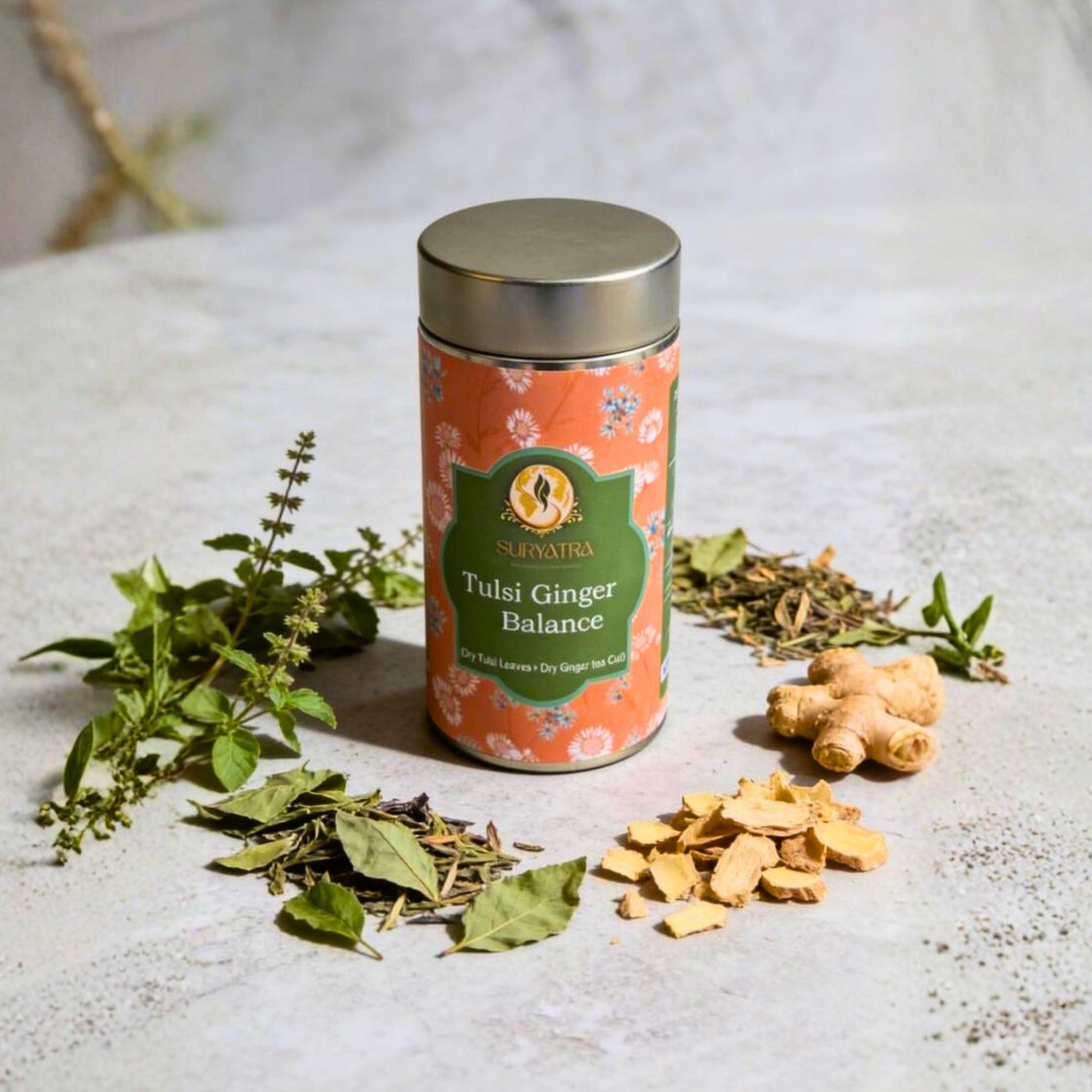 Tulsi Ginger Balance Organic Tea by Suryatra