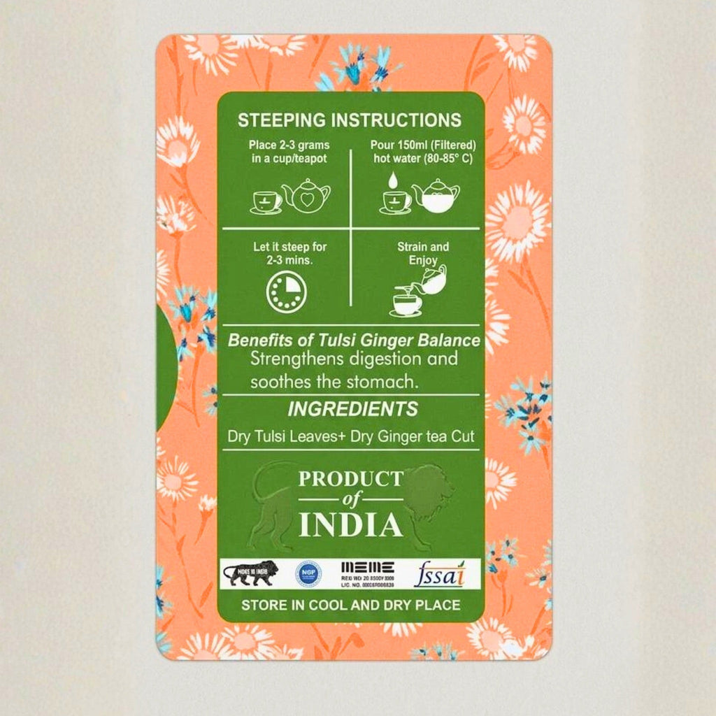 Tulsi Ginger Balance Organic Tea by Suryatra