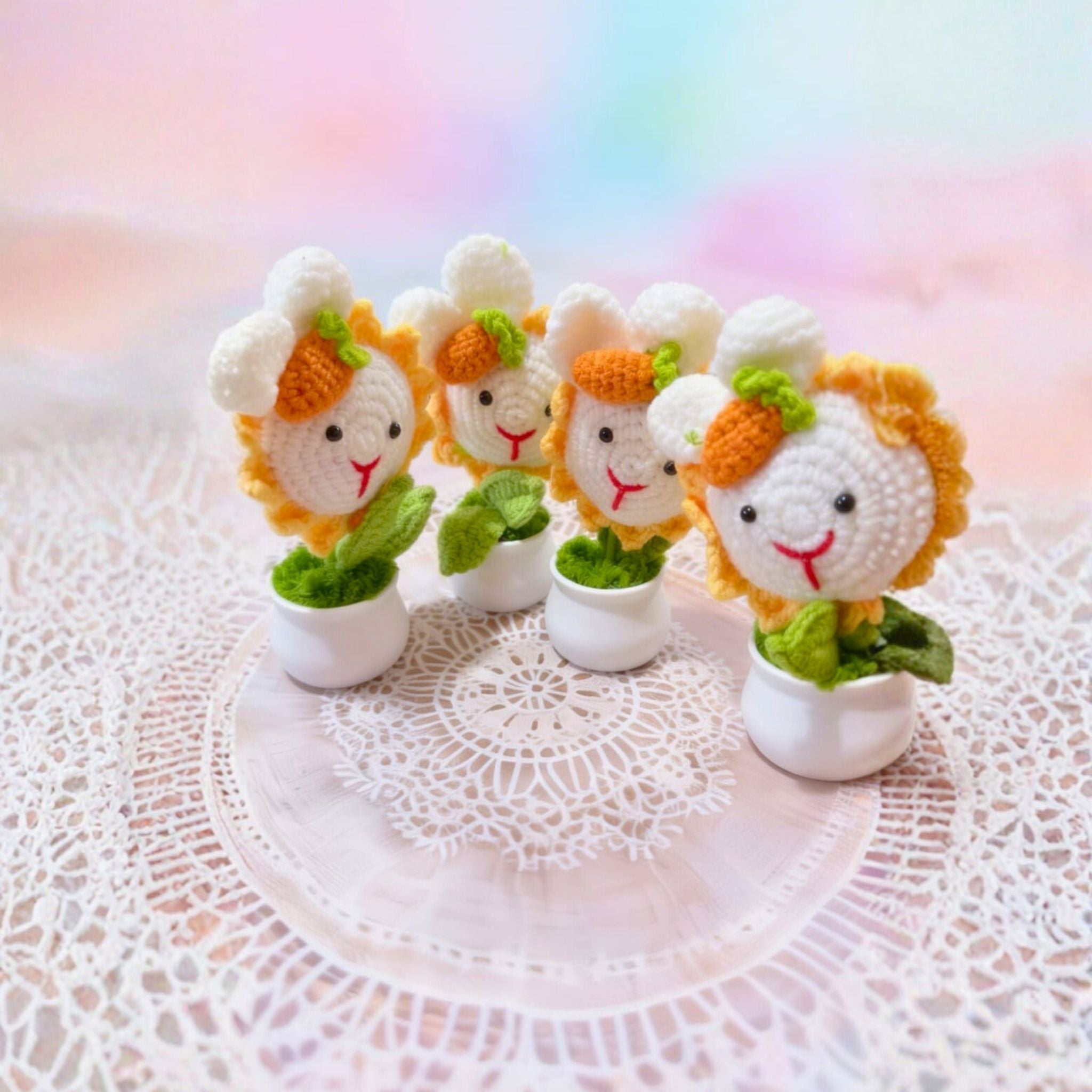 Whimsical Smiling Daisy Dolls by Suryatra