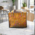 Mini Tote Bag (9*11 size) Yellow Pattren by Suryatra