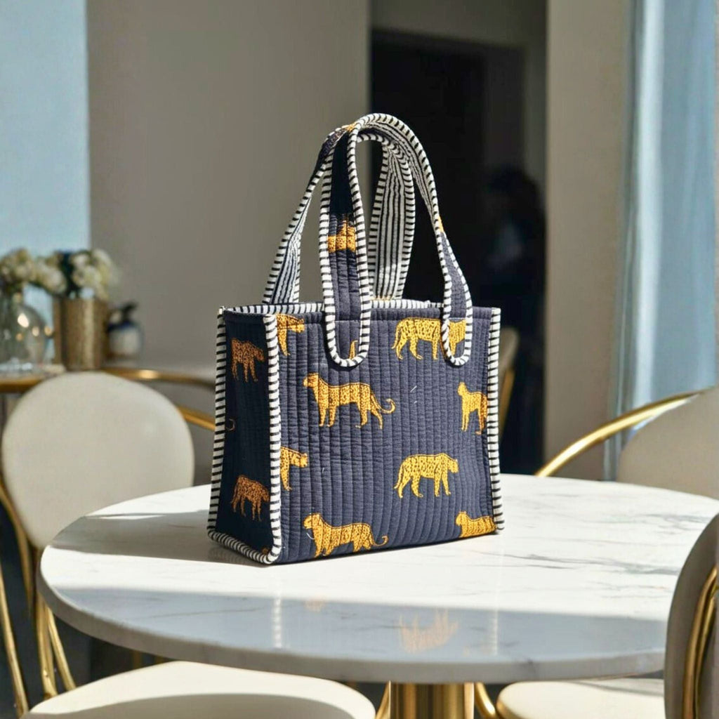 Mini Tote Bag (9*11 size) Blue Pattren by Suryatra