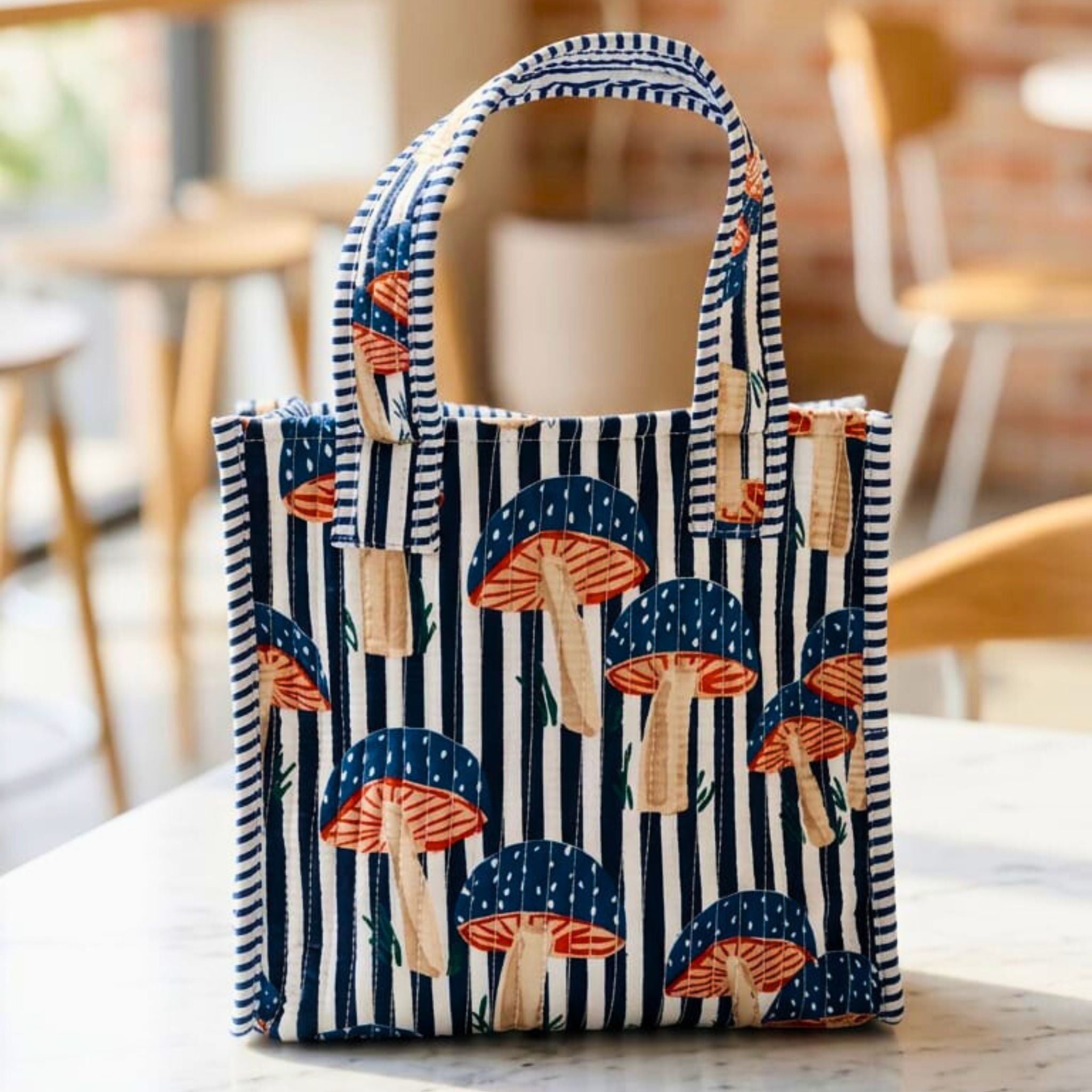 Mini Tote Bag (9*11 size) Blue Pattren by Suryatra