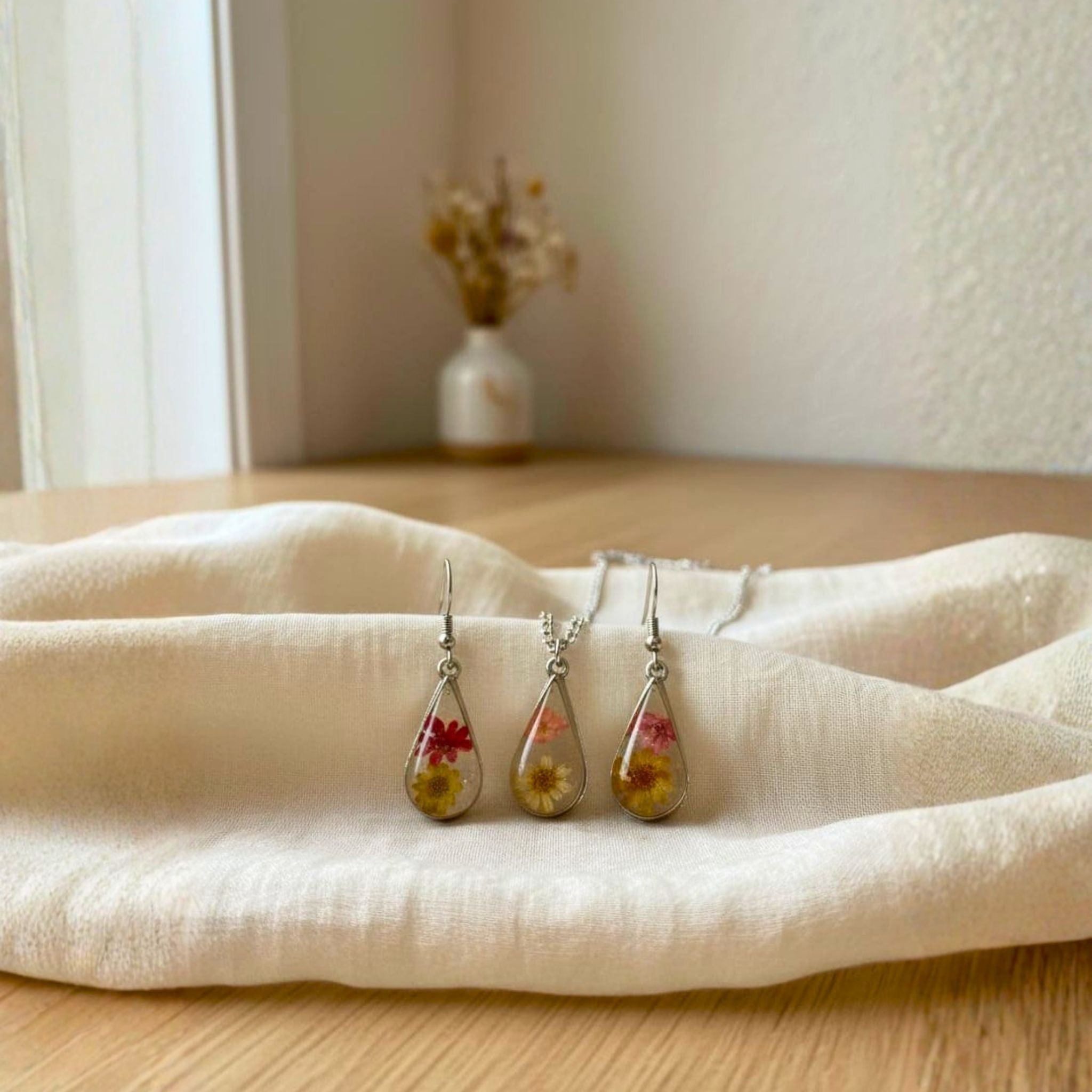 Spring Blossom Floral Jewelry Set by Suryatra