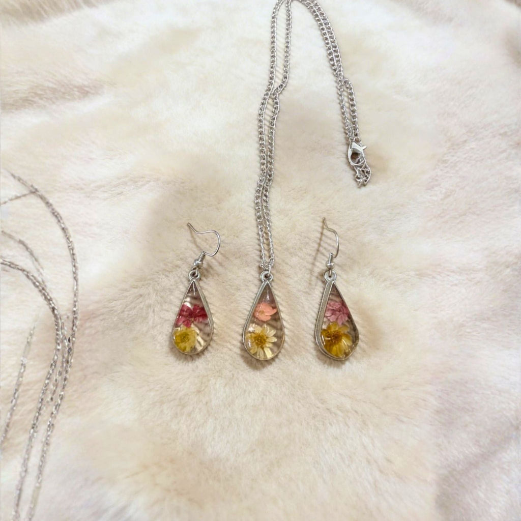 Spring Blossom Floral Jewelry Set by Suryatra
