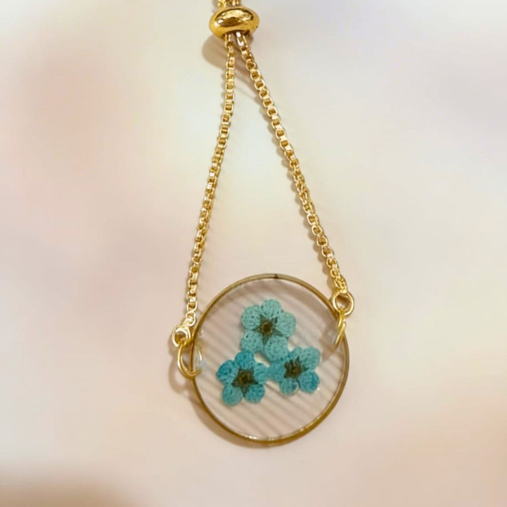 Azure Bloom Adjustable Floral Bracelet by Suryatra