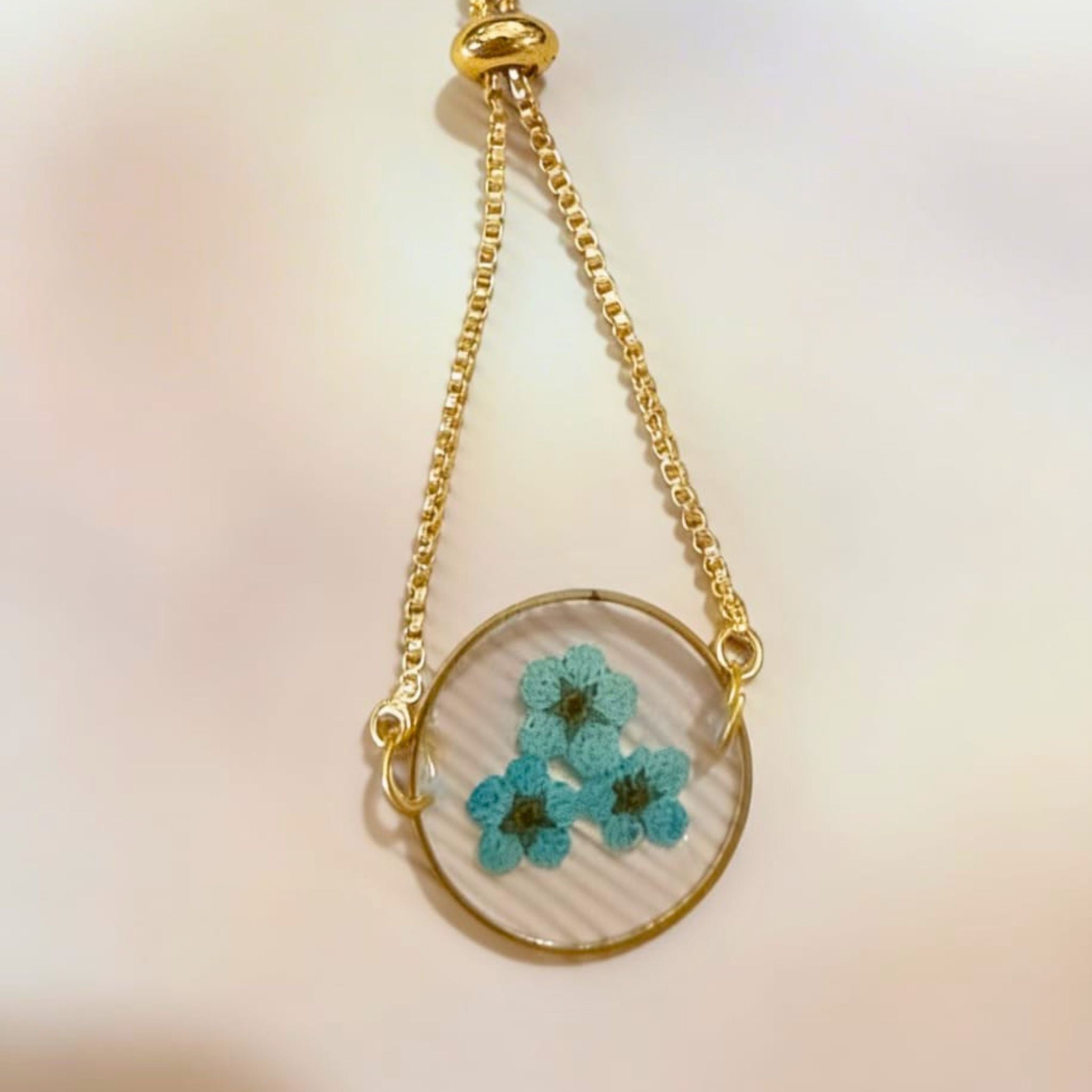 Azure Bloom Adjustable Floral Bracelet by Suryatra