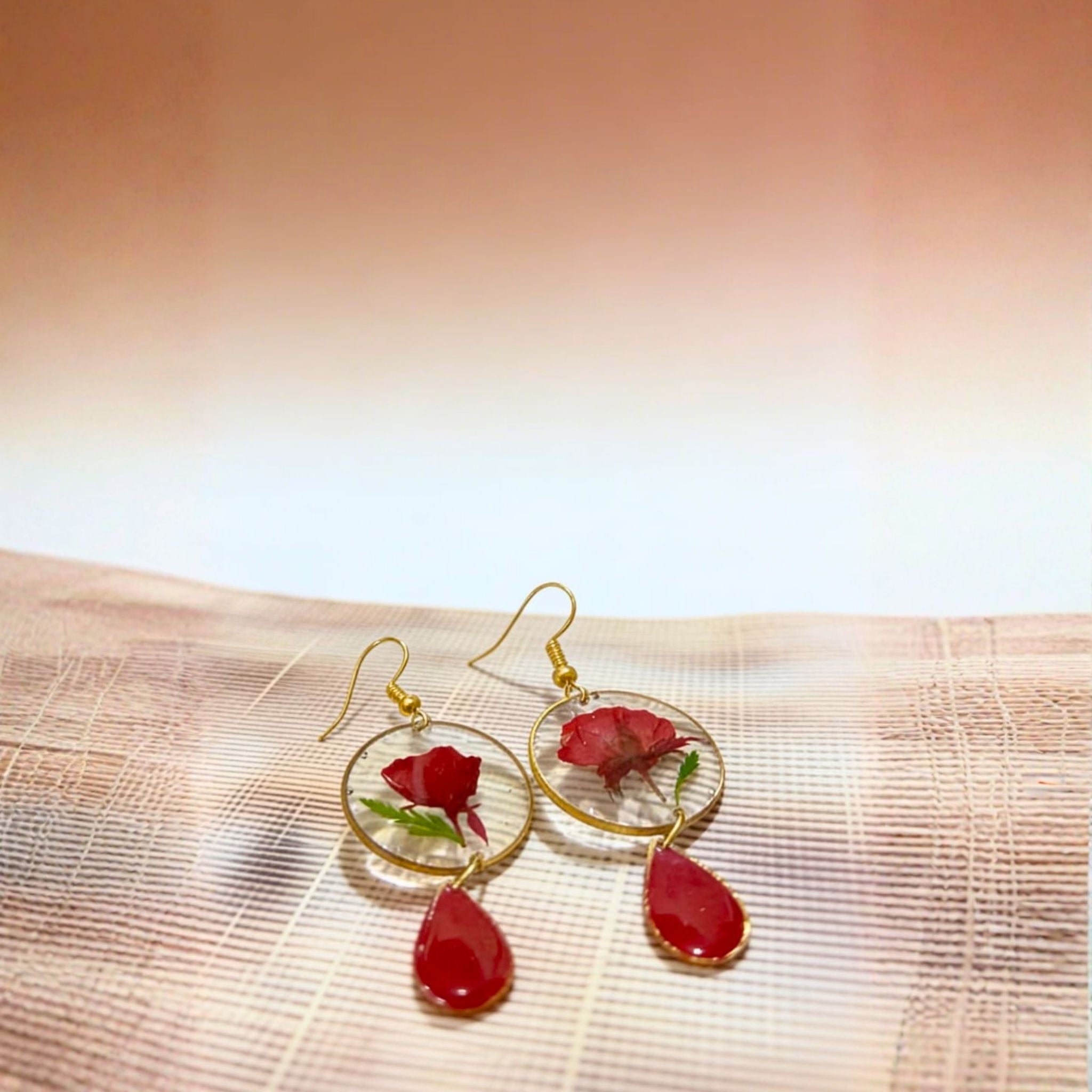 Dual Bloom Drop Earrings by Suryatra