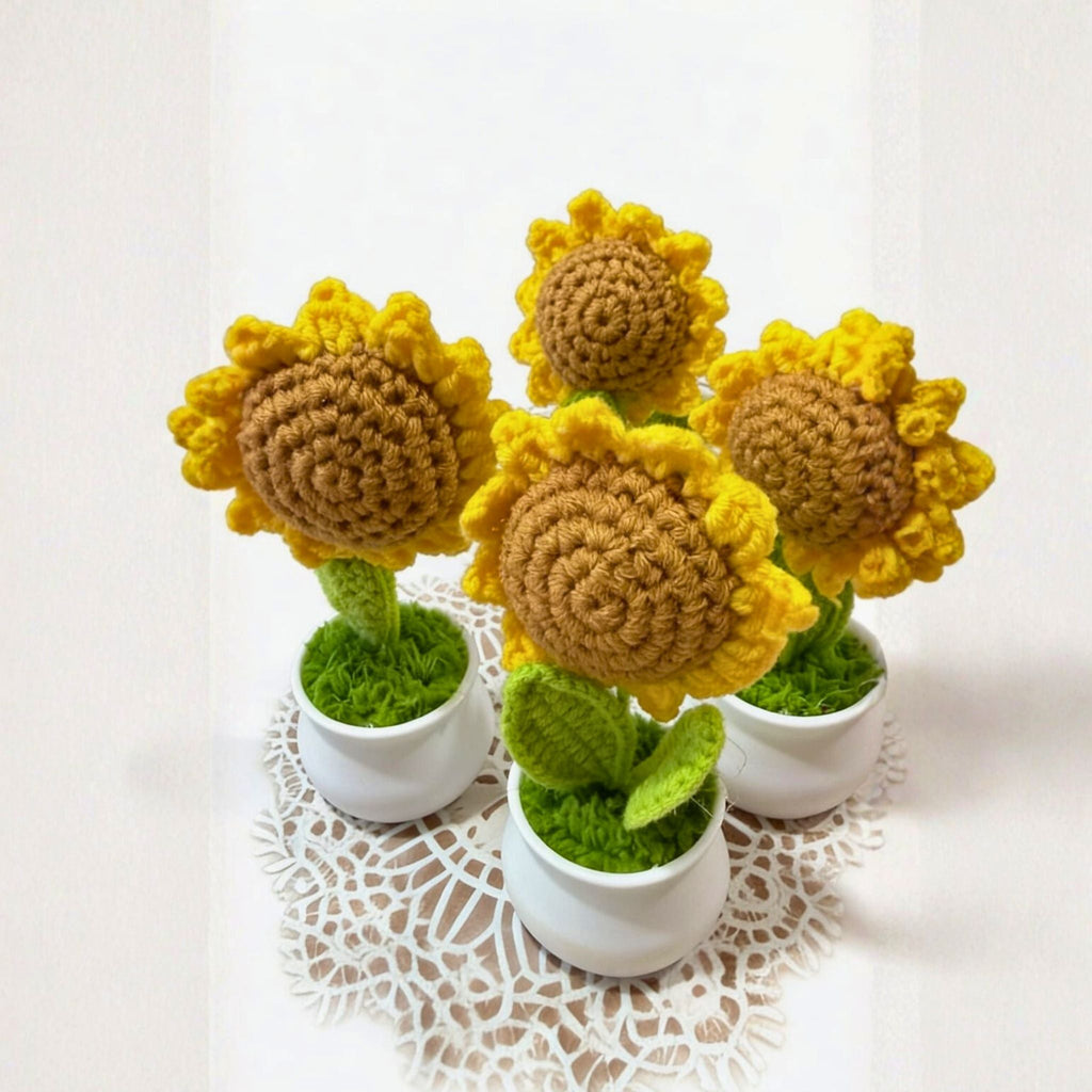 Golden Sun Potted Sunflower by Suryatra