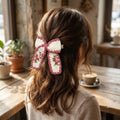 Rose Blossom Bow Hair Clip by Suryatra