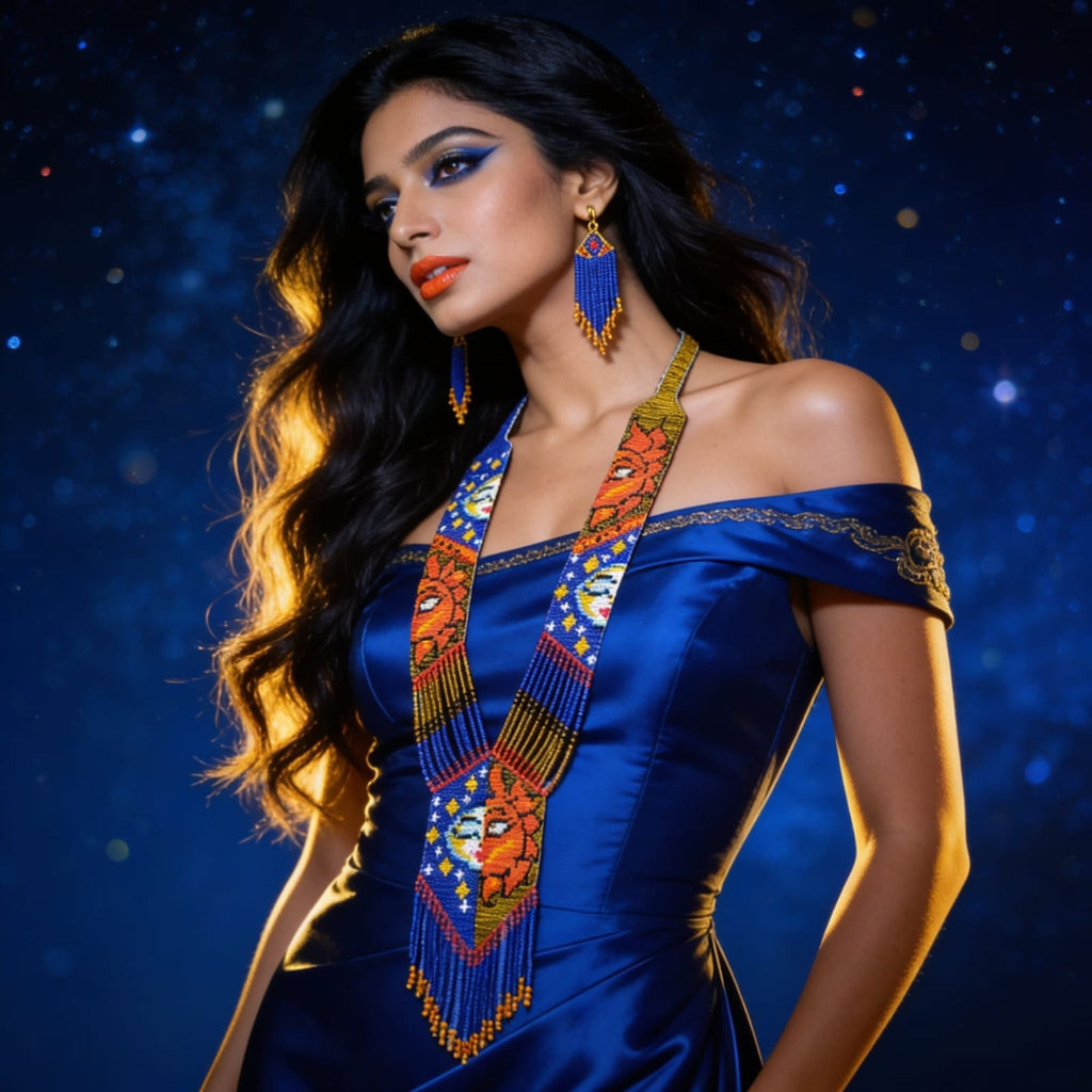 Celestial Bloom Beaded Jewelry Set By Suryatra