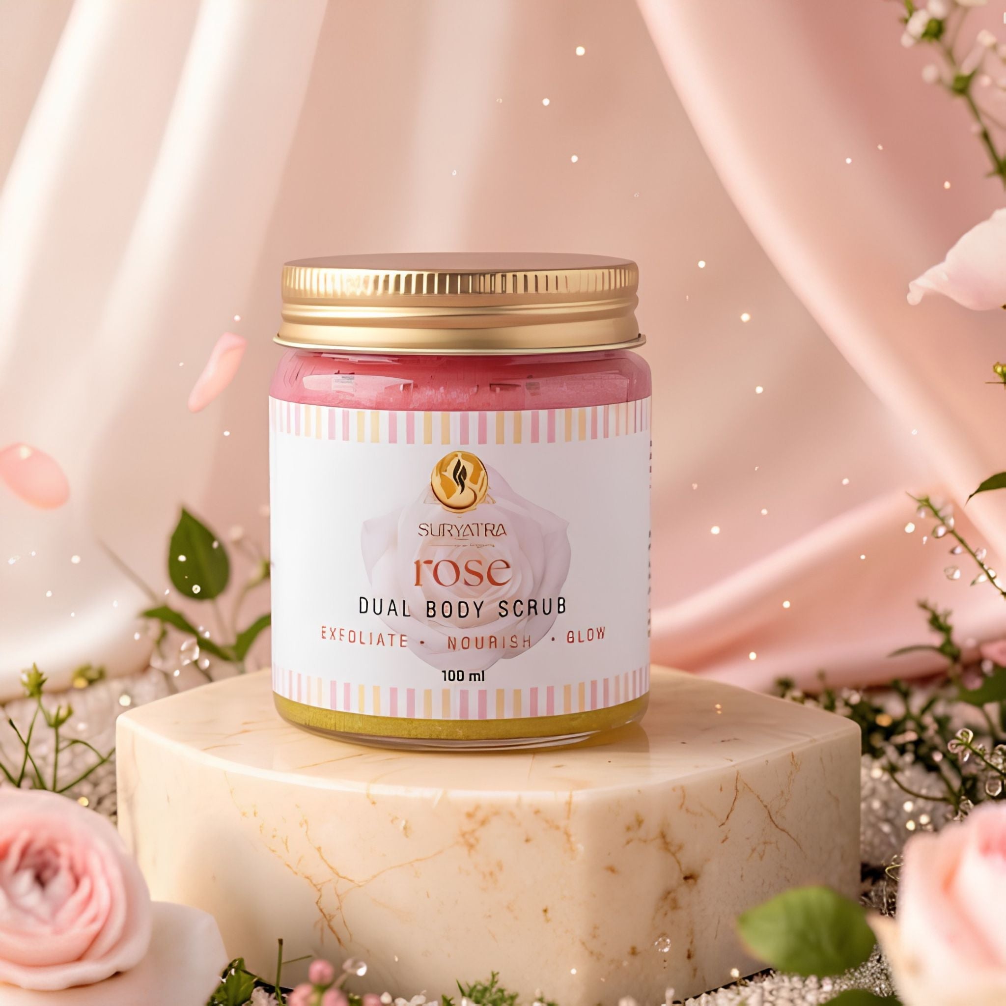 Rose Dual Body Scrub by Suryatra