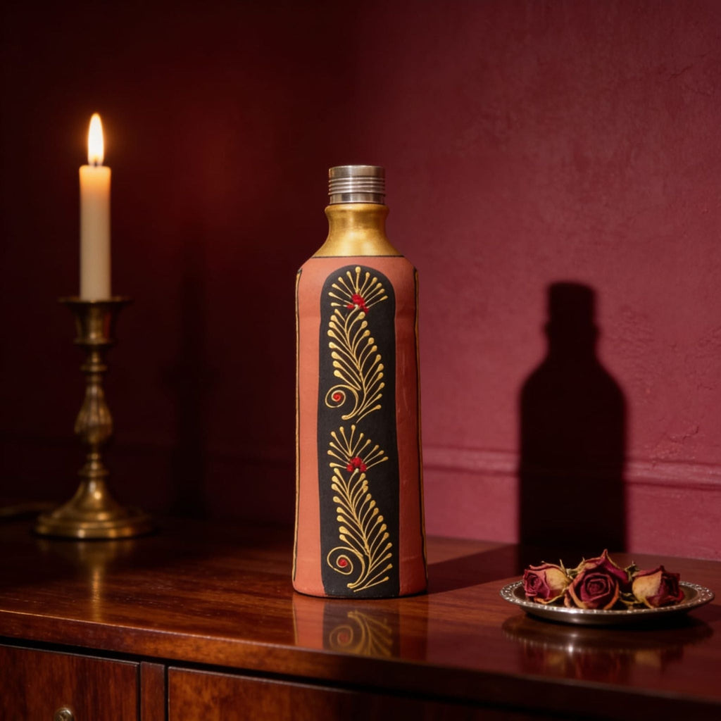 Noir Feather Artisan Bottle by Suryatra