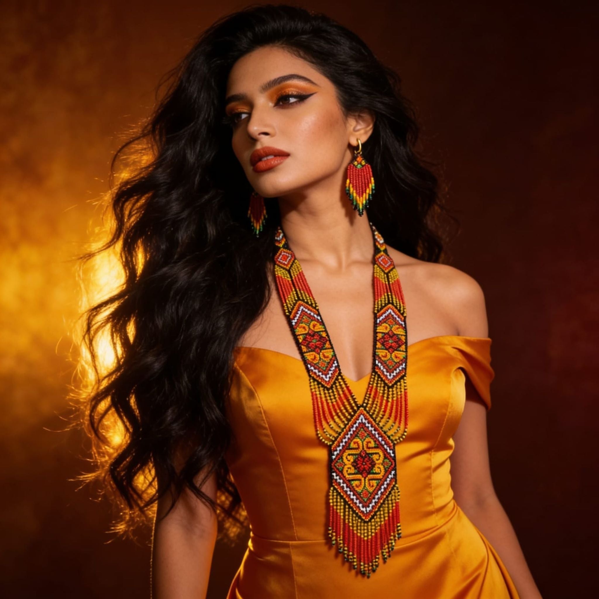 Heritage Bloom Beaded Jewelry Set By Suryatra