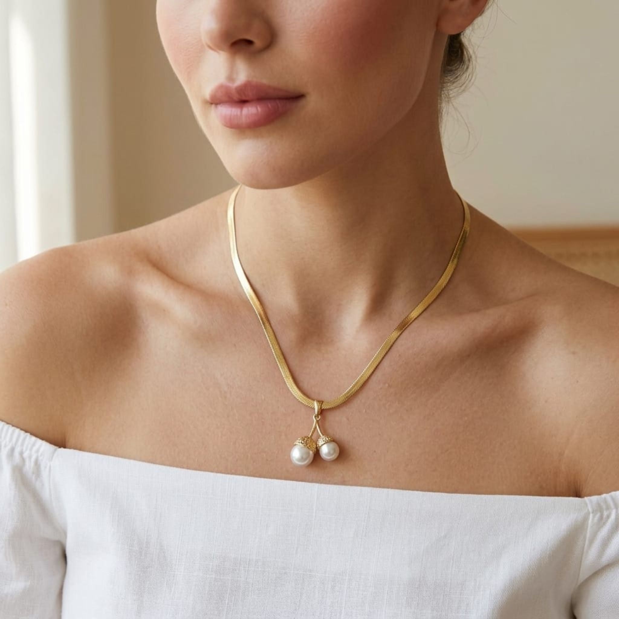 Pearl Grace Pendant Necklace By Suryatra