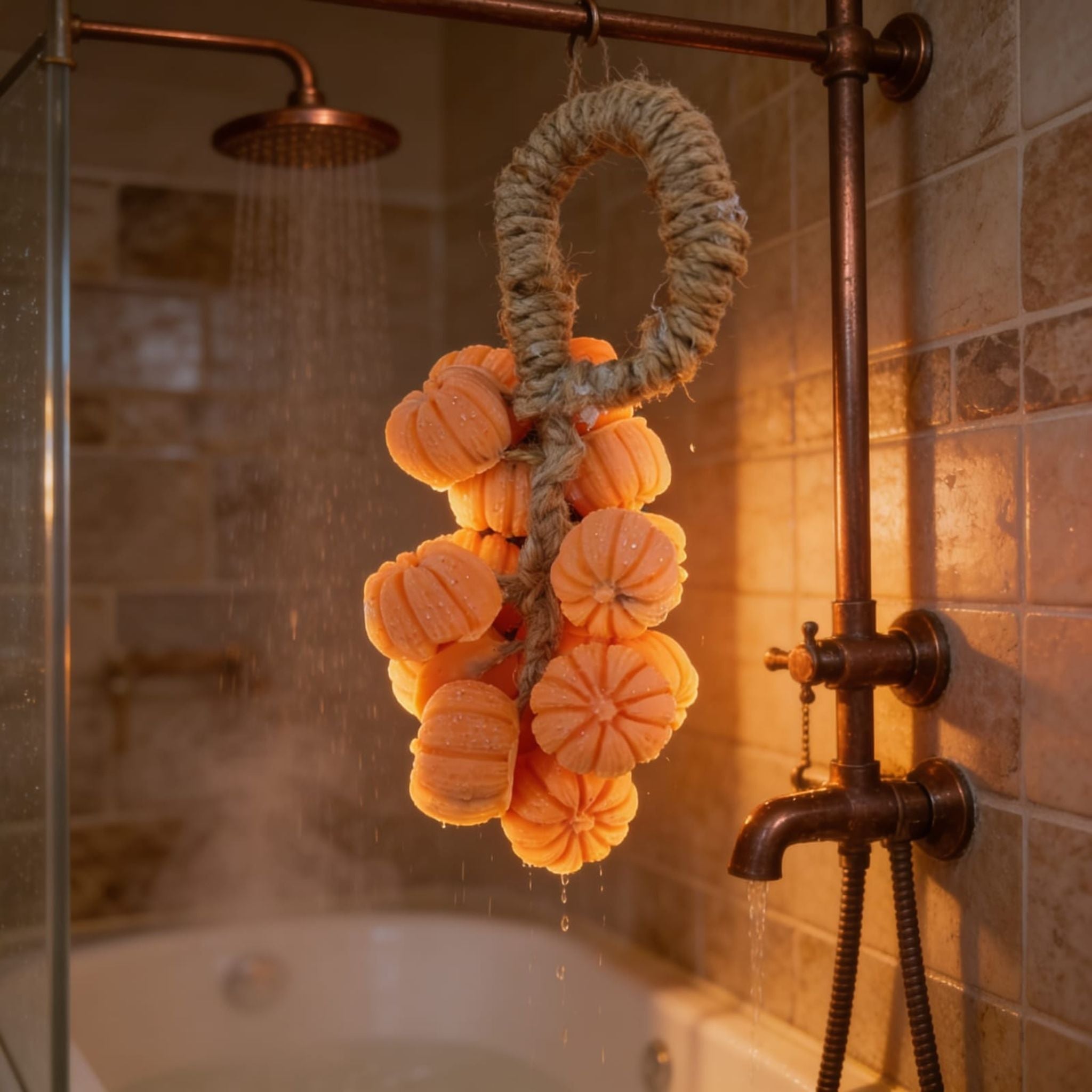 Autumn Pumpkin Hanging Soap by Suryatra