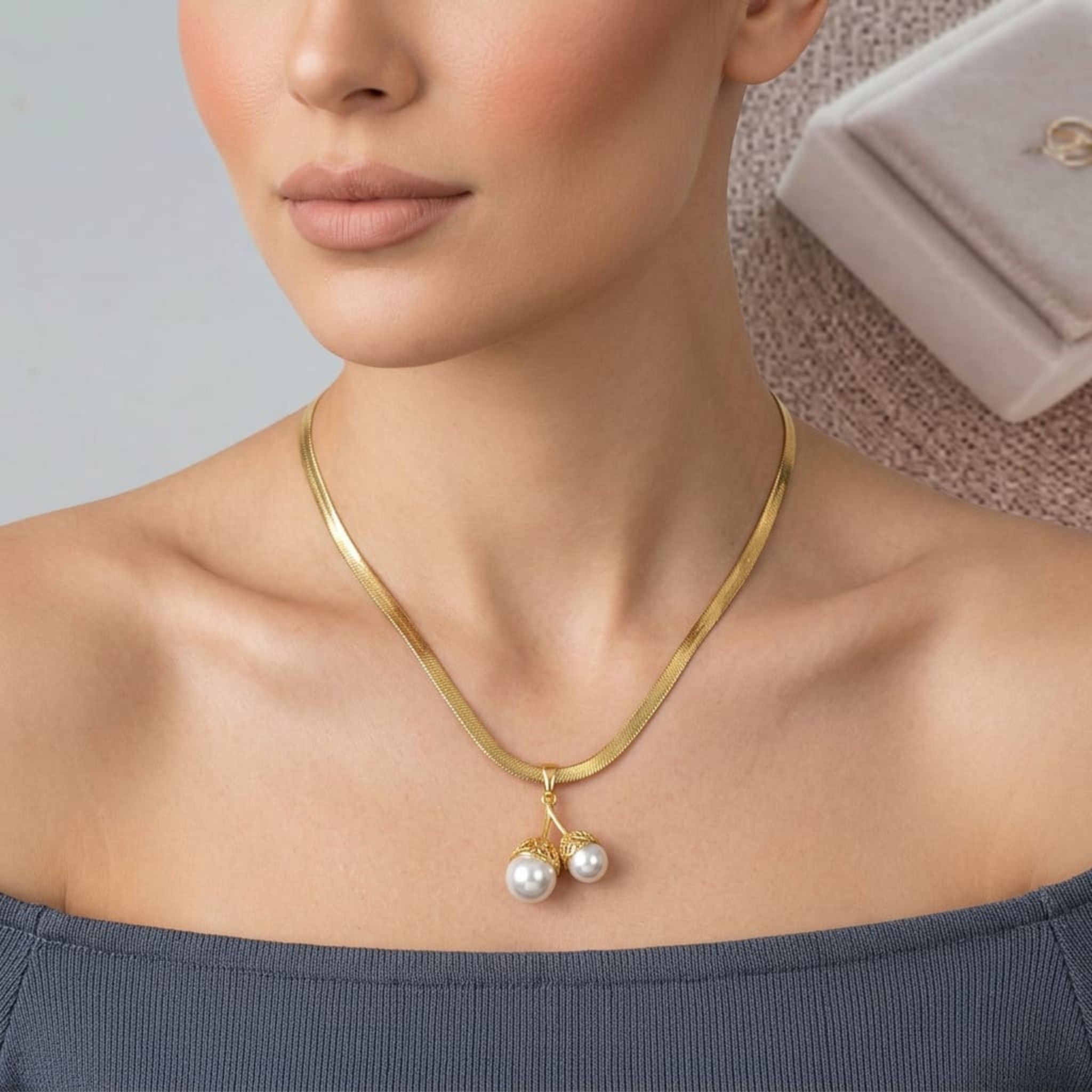 Pearl Grace Pendant Necklace By Suryatra