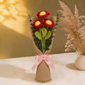 Scarlet Bloom Crochet Bouquet by Suryatra