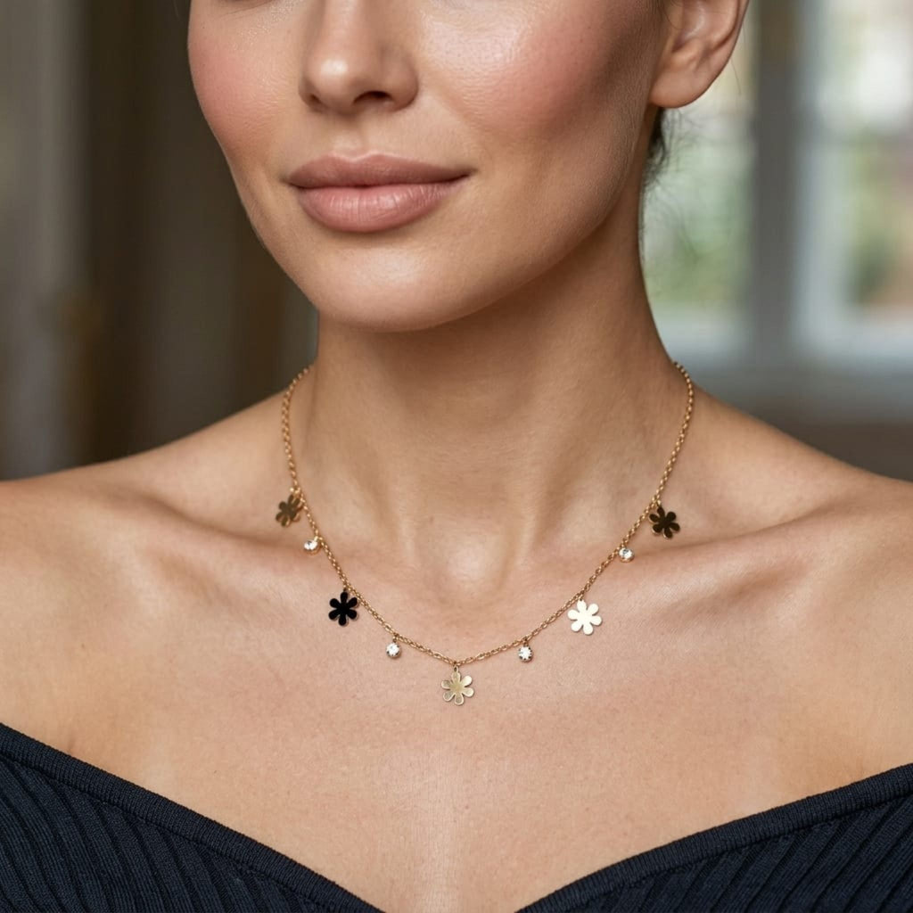Blossom Charm Dainty Necklace By Suryatra