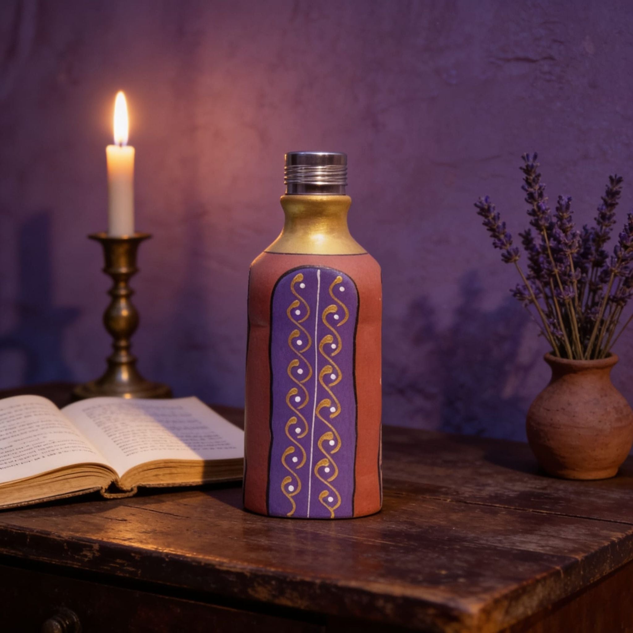 Twilight Spiral Artisan Bottle by Suryatra