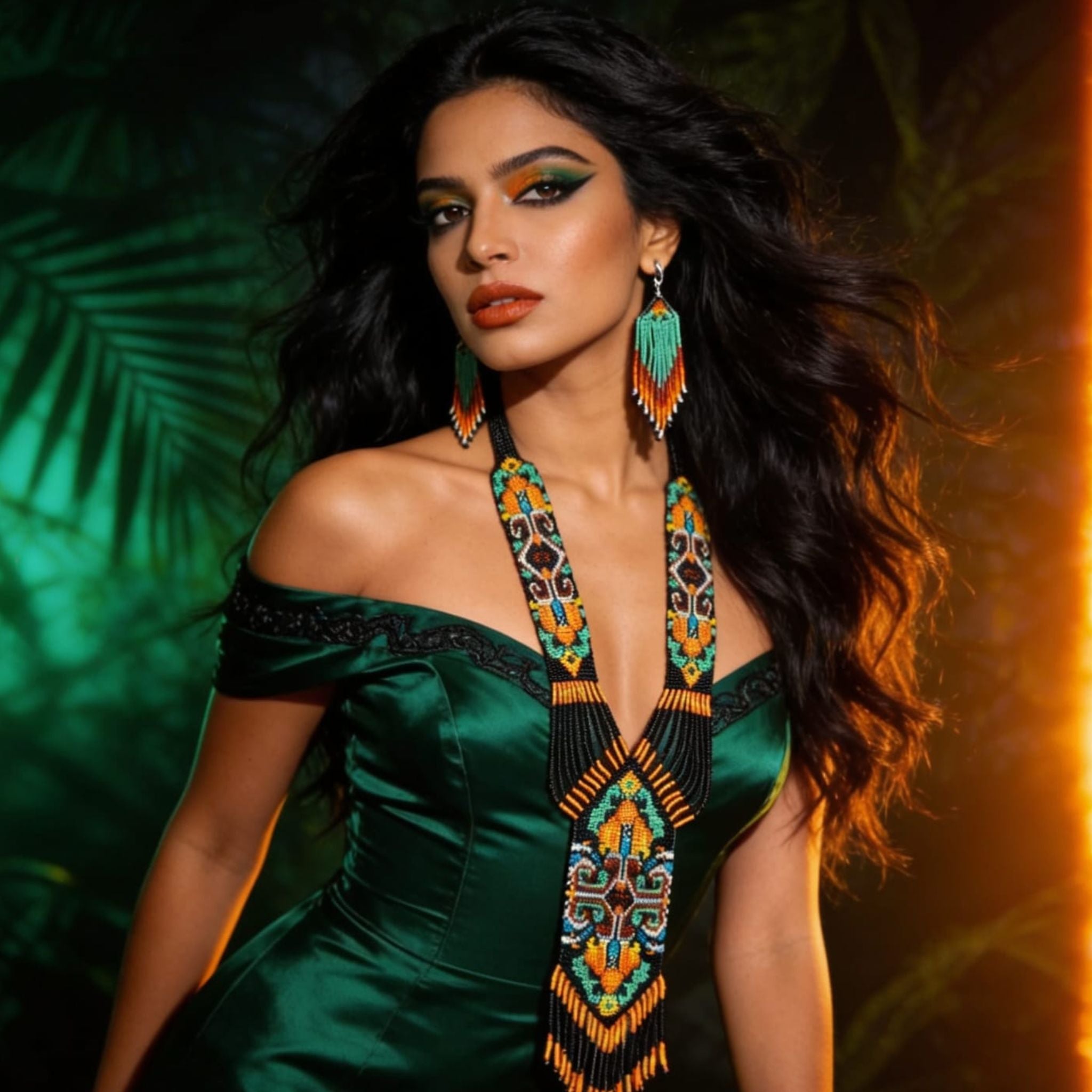Tribal Aura Beaded Jewelry Set By Suryatra