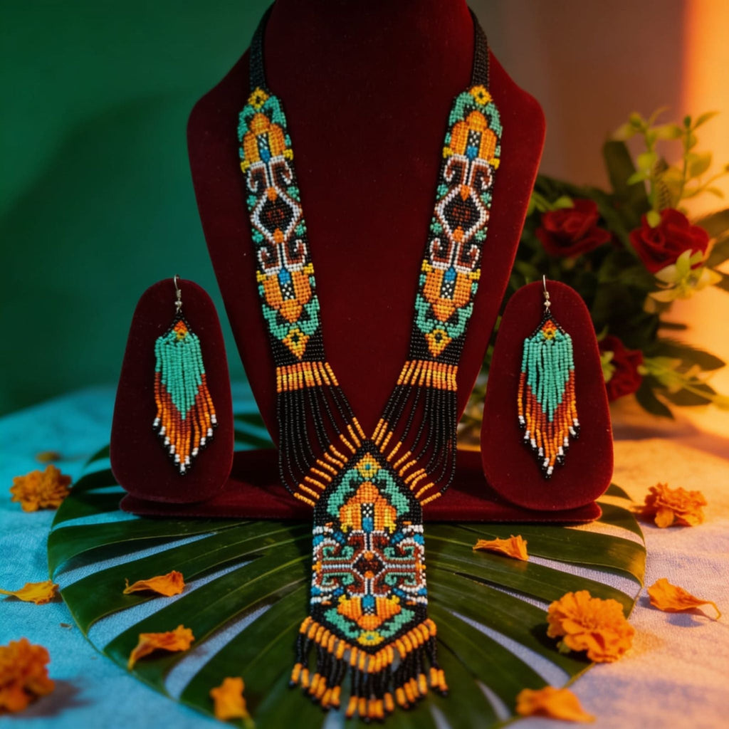 Tribal Aura Beaded Jewelry Set By Suryatra