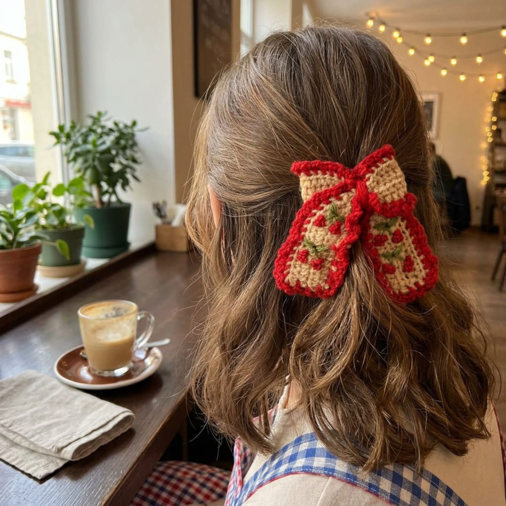 Cherry Blossom Bow Hair Clip by Suryatra