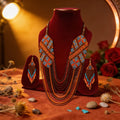 Desert Ember Beaded Jewelry Set By Suryatra