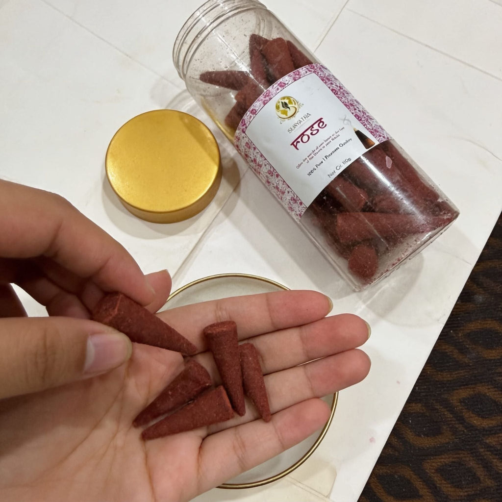 Rose Dhoop Cones by Suryatra