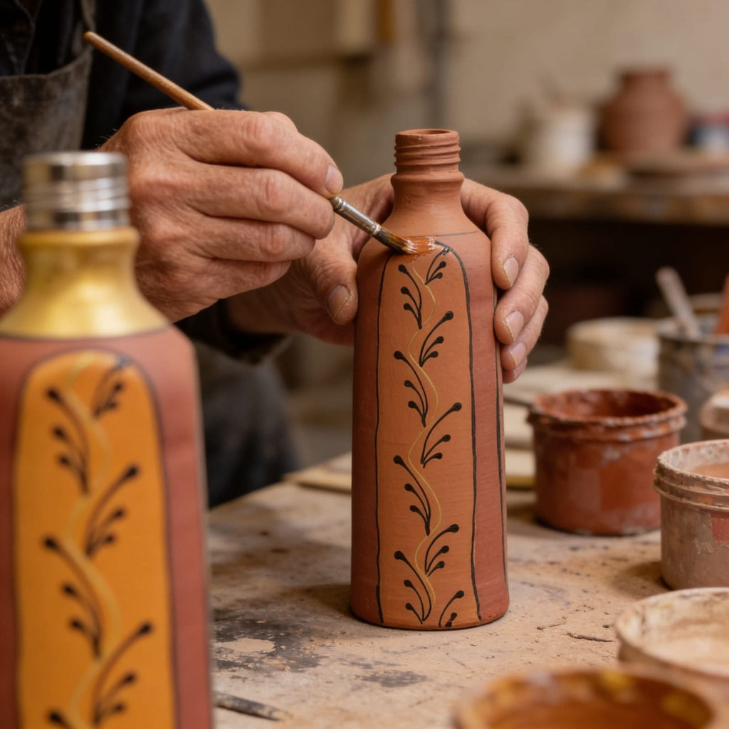 Golden Vine Artisan Bottle by Suryatra
