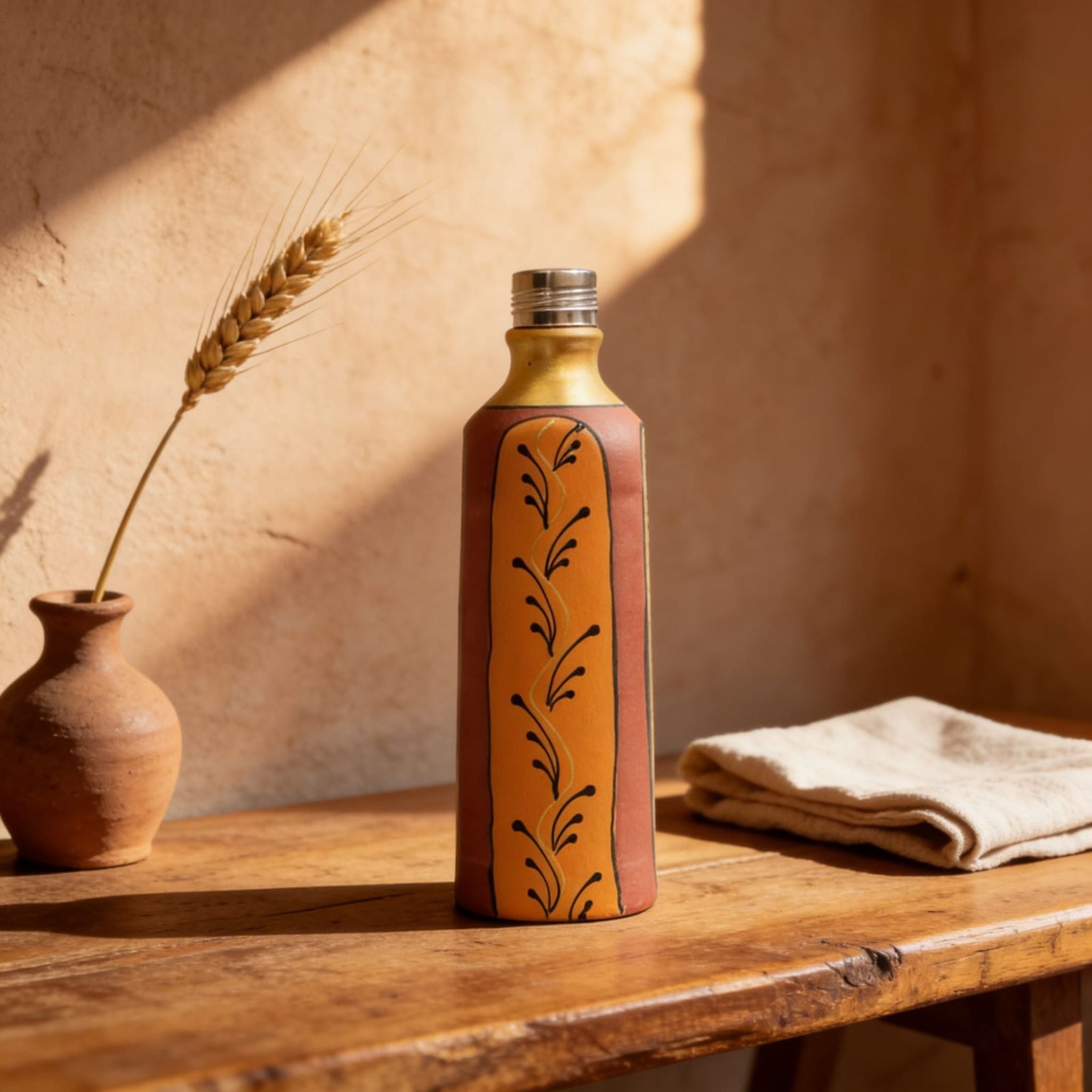 Golden Vine Artisan Bottle by Suryatra