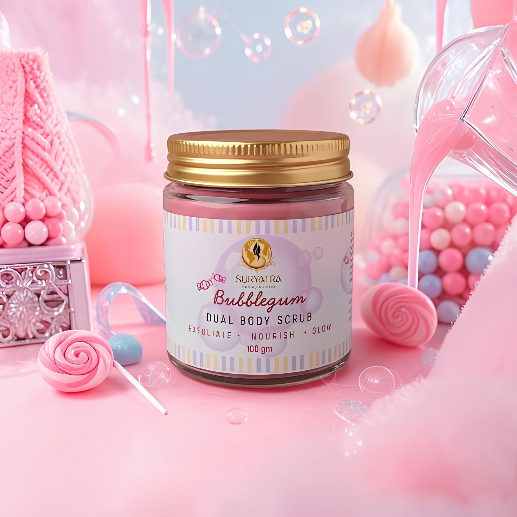 Bubblegum Dual Body Scrub by Suryatra