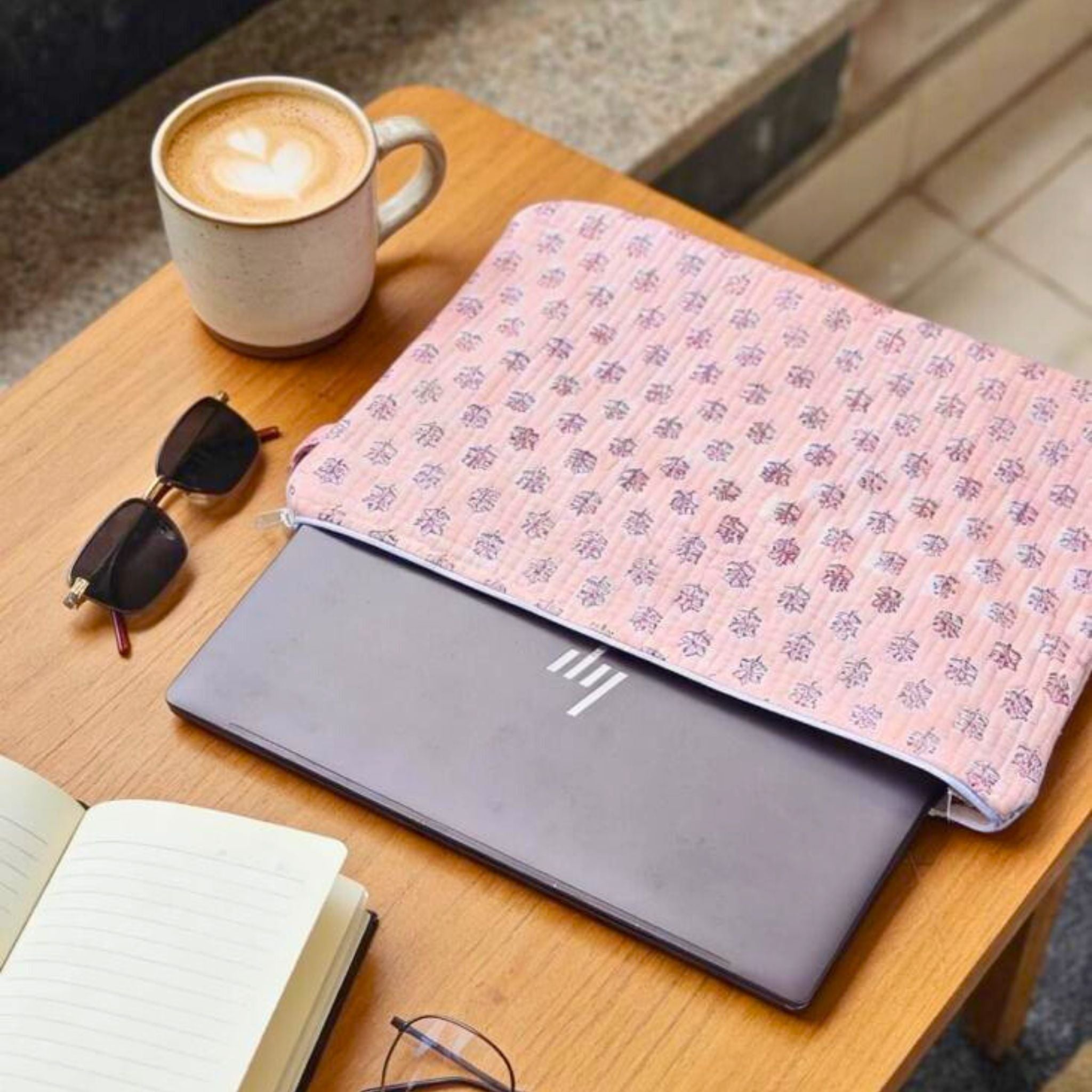 13 Inch Laptop/ipad Waterproof Sleeves (Pink and Blue) by Suryatra