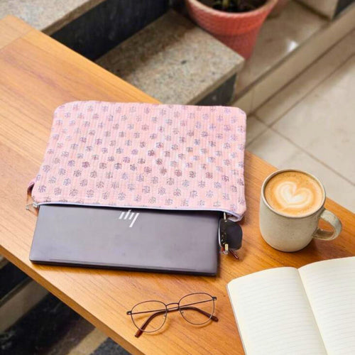 13 Inch Laptop/ipad Waterproof Sleeves (Pink and Blue) by Suryatra