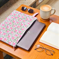 13 Inch Laptop/ipad Waterproof Sleeves(Green and Pink Flower) by Suryatra