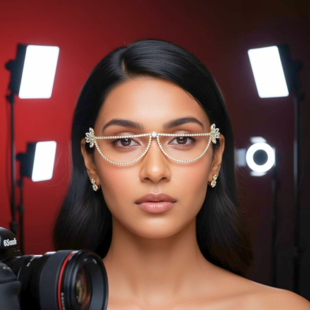 Crystal Facelets  Embellished Designer Eyewear by Suryatra