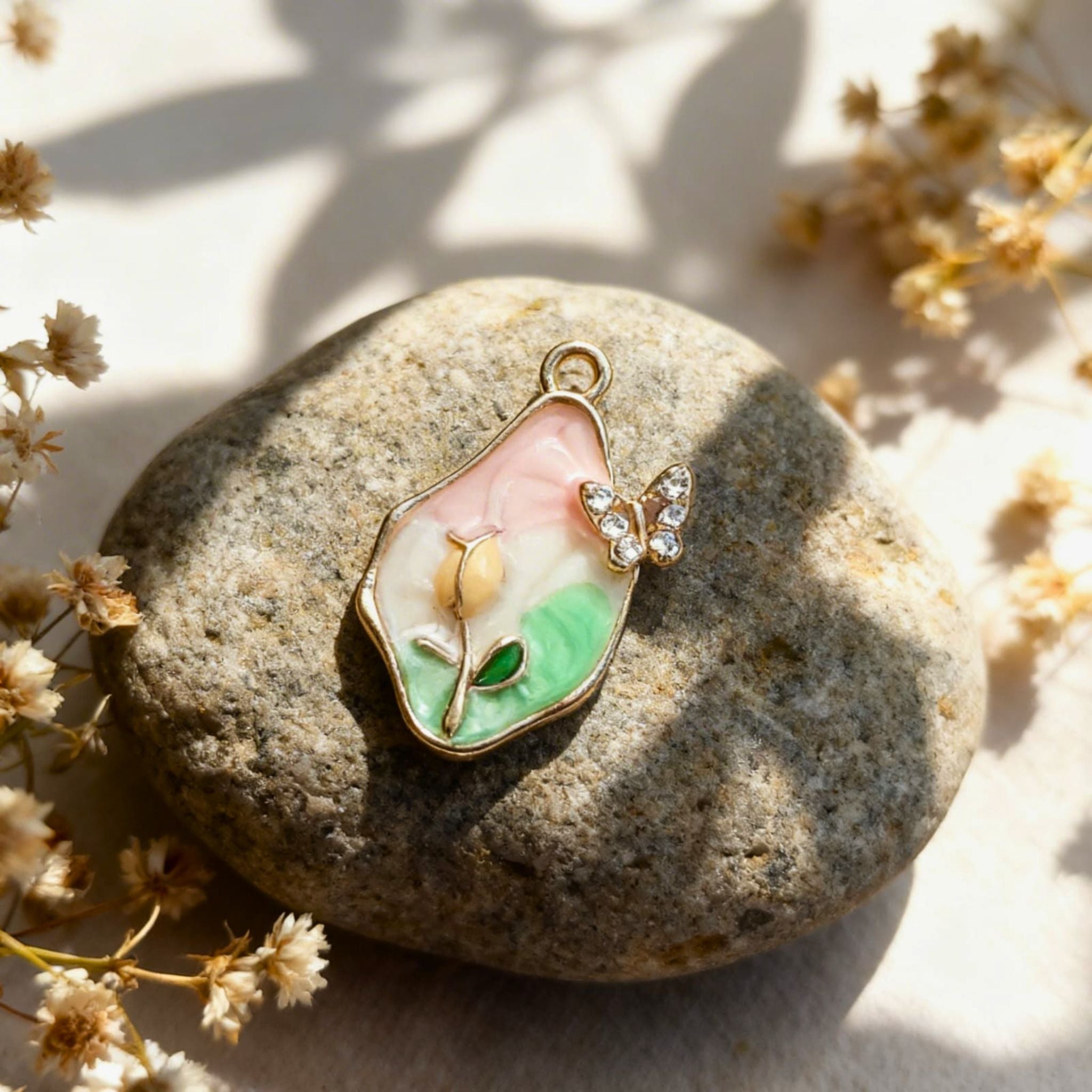 Blush Butterfly Bloom Pendant by Suryatra